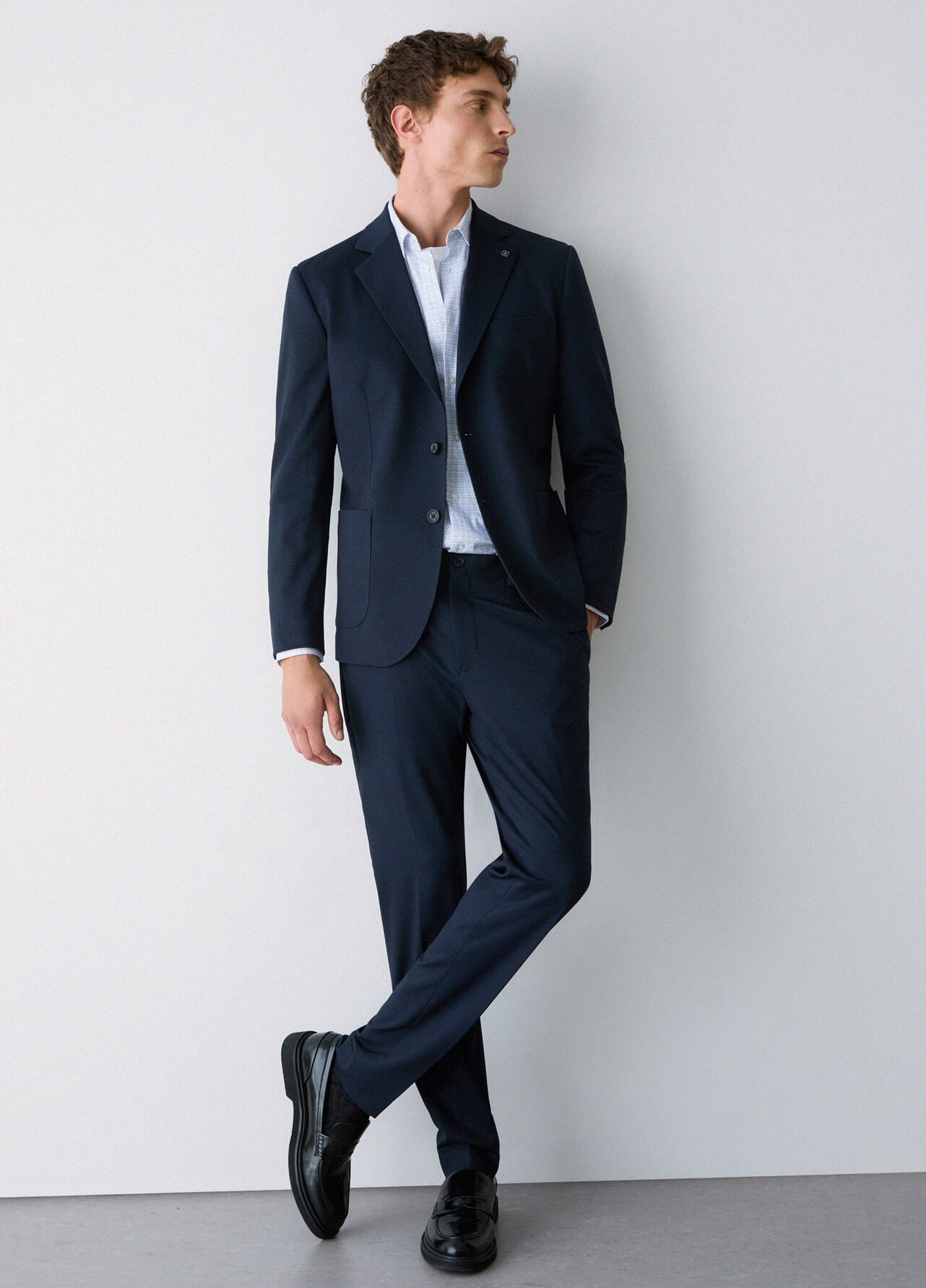 Giacca elegante con tasche - NAVY