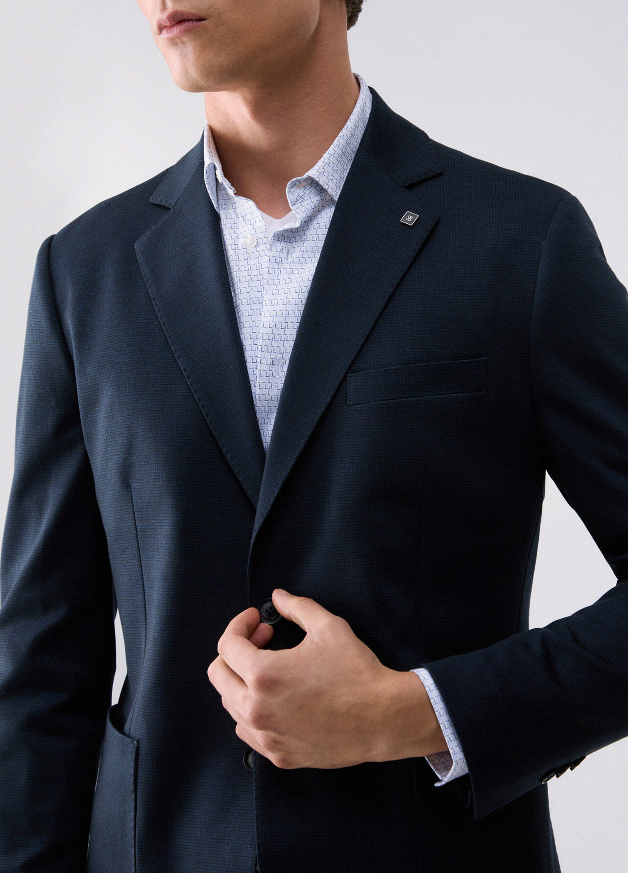 Giacca elegante con tasche - NAVY