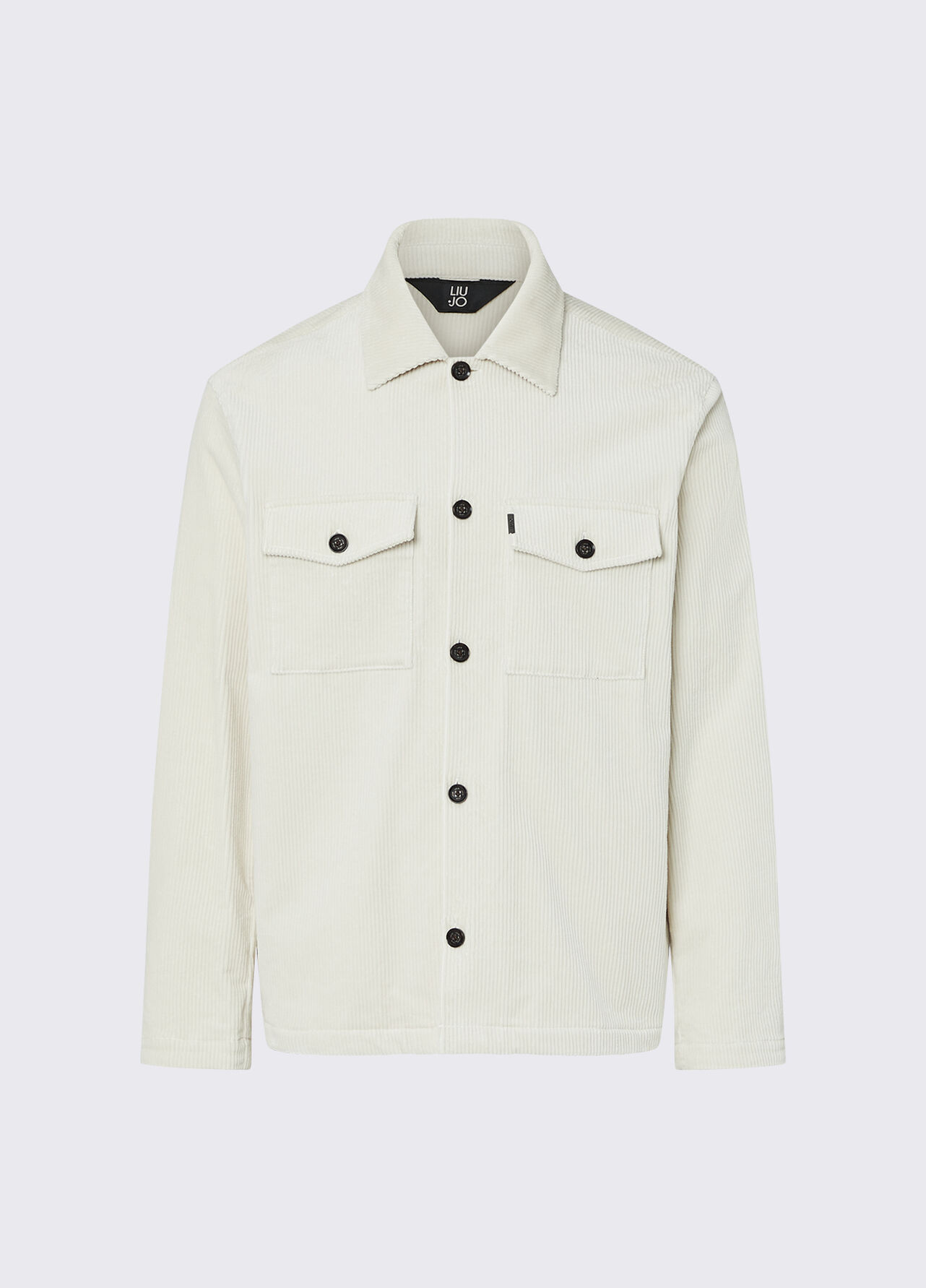 Giacca overshirt in velluto - WHITE