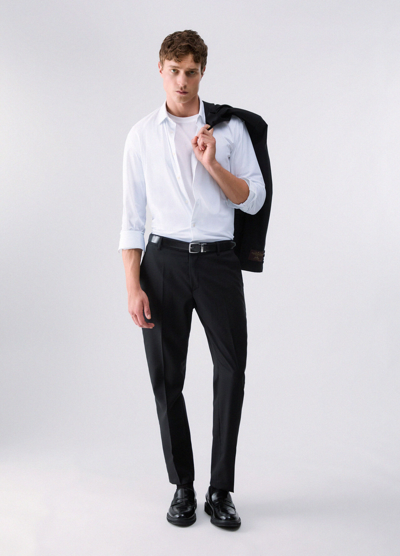 Camicia in jersey Lycra® - WHITE