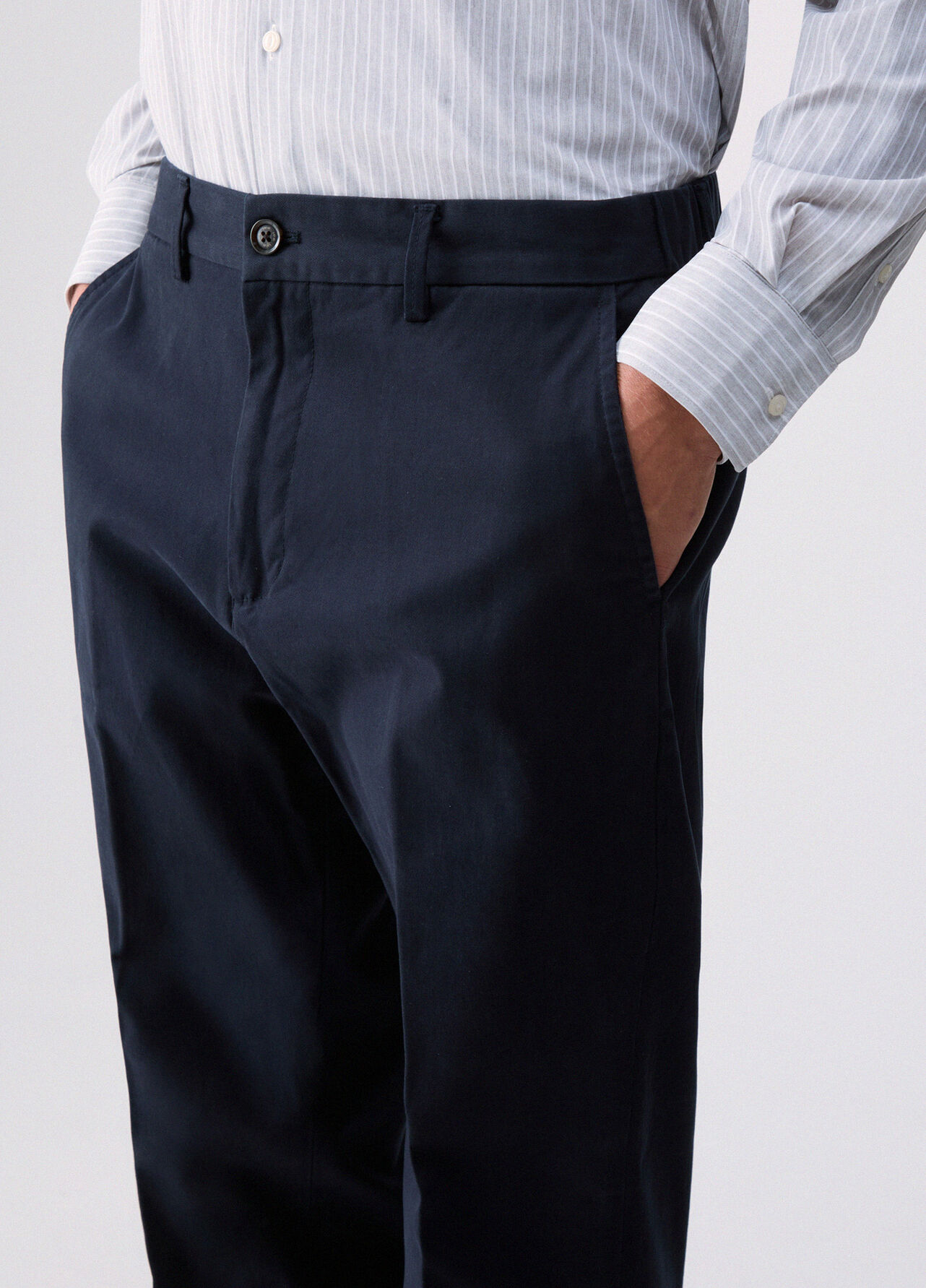 Pantaloni chino regular fit - DARK BLUE