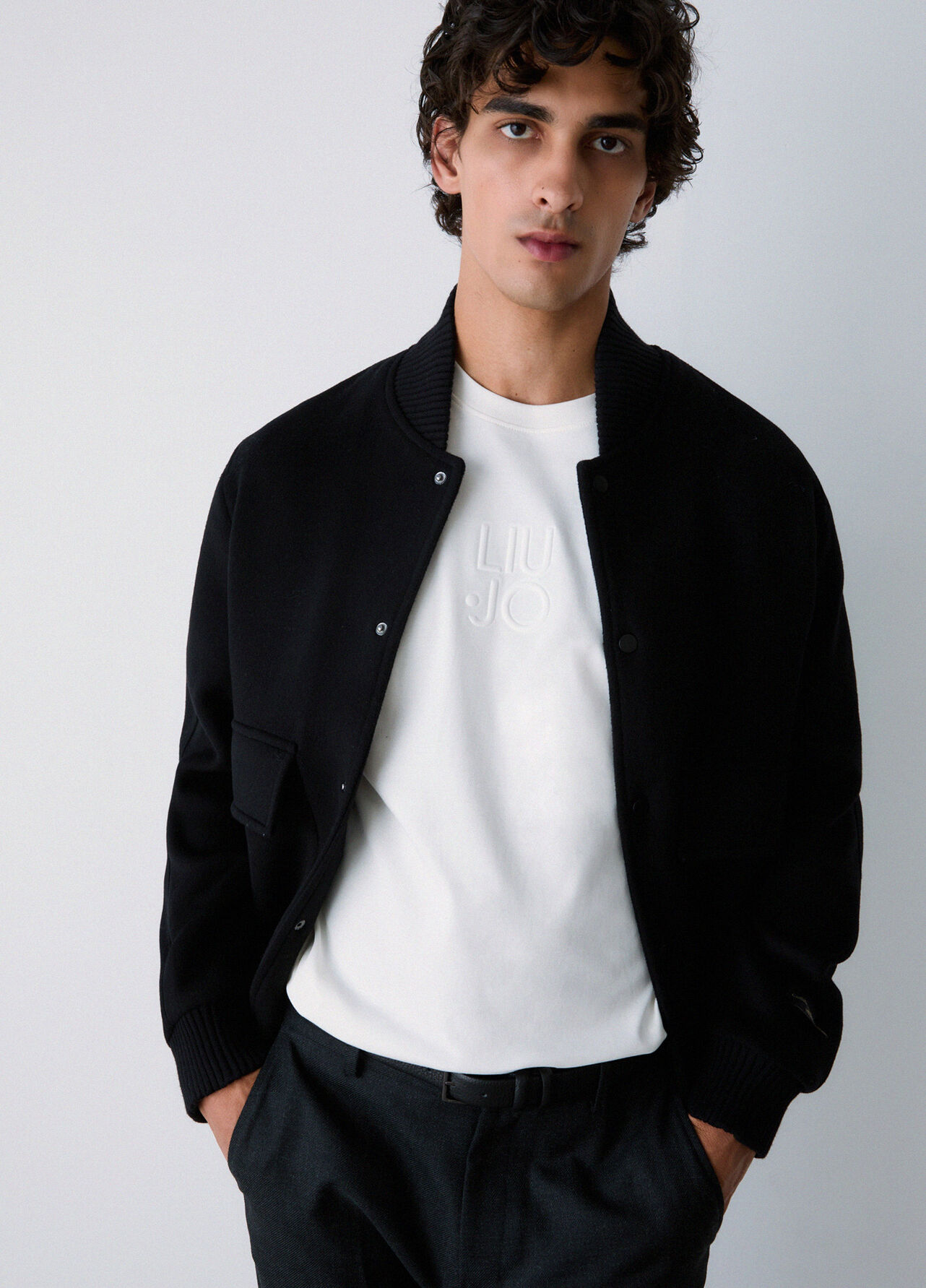 T-shirt in jersey interlock - WHITE