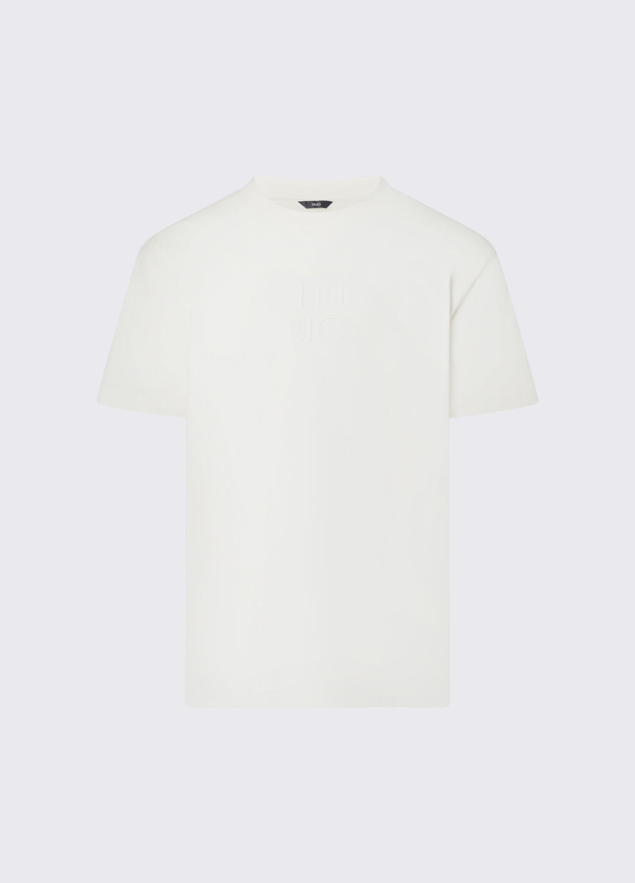 T-shirt in jersey interlock - WHITE