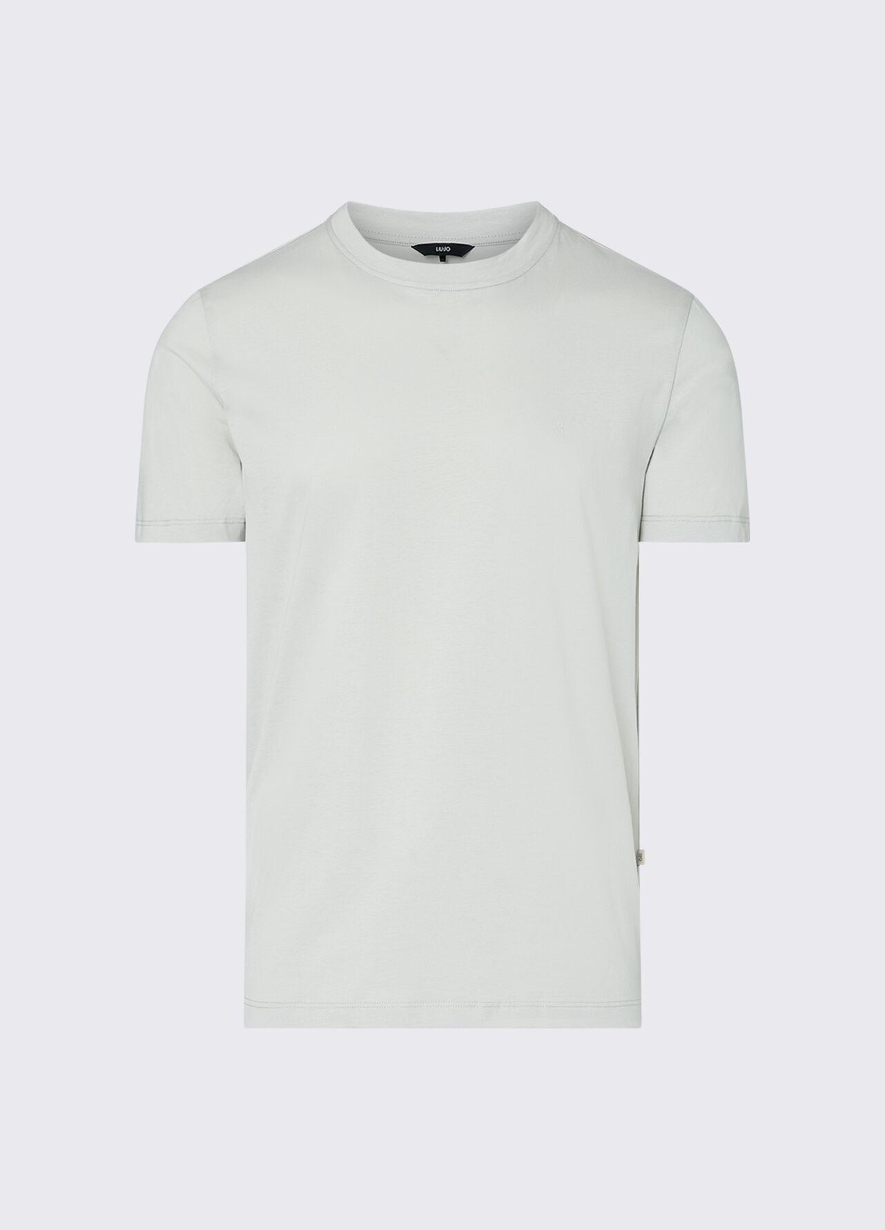 T-shirt con logo ricamato - LIGHT GREY