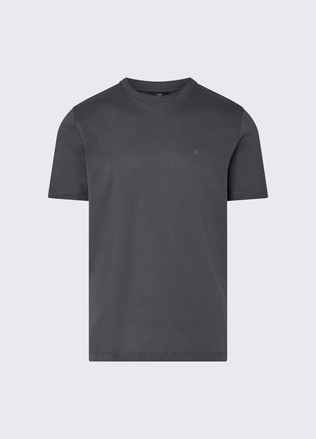 T-shirt con logo ricamato - DARK GREY