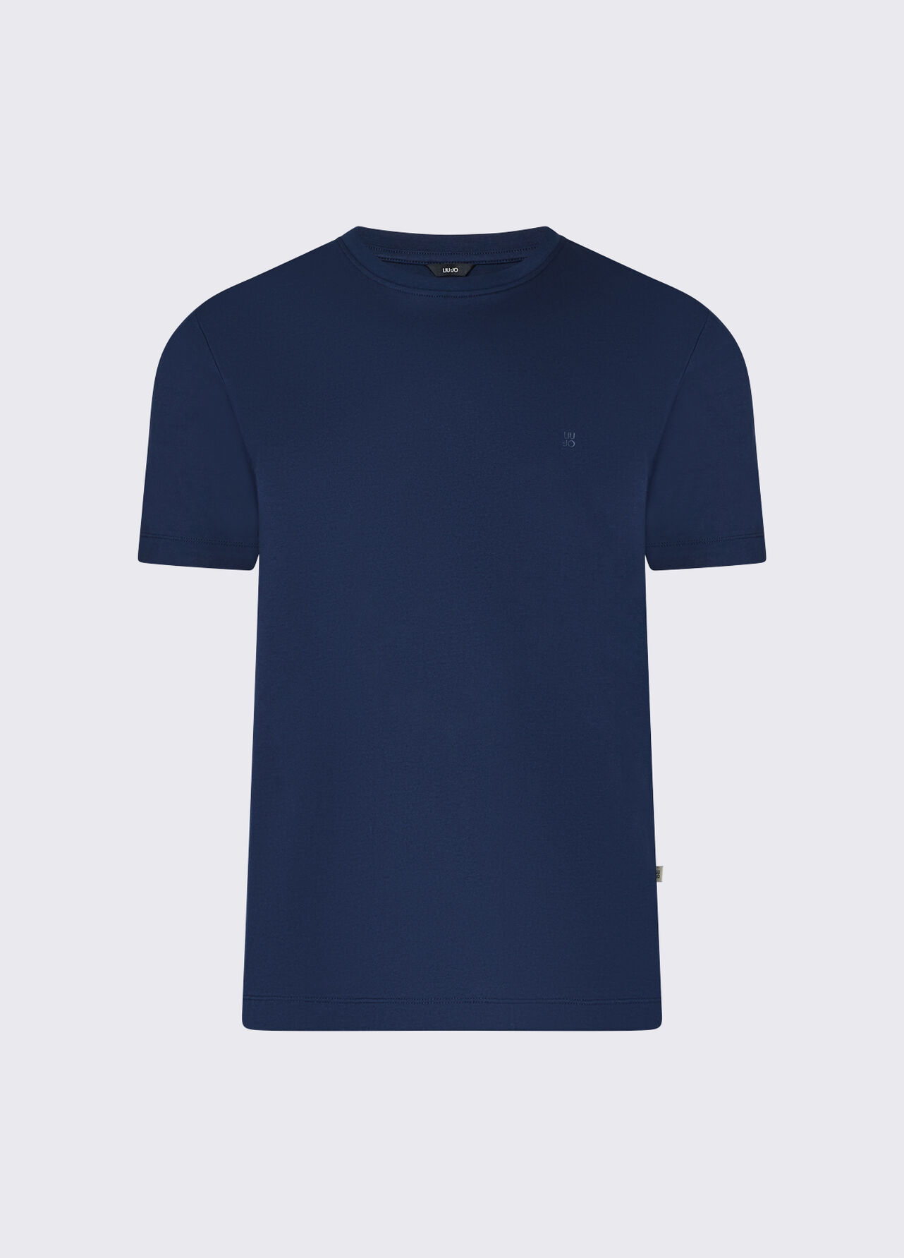 T-shirt con logo ricamato - NAVY