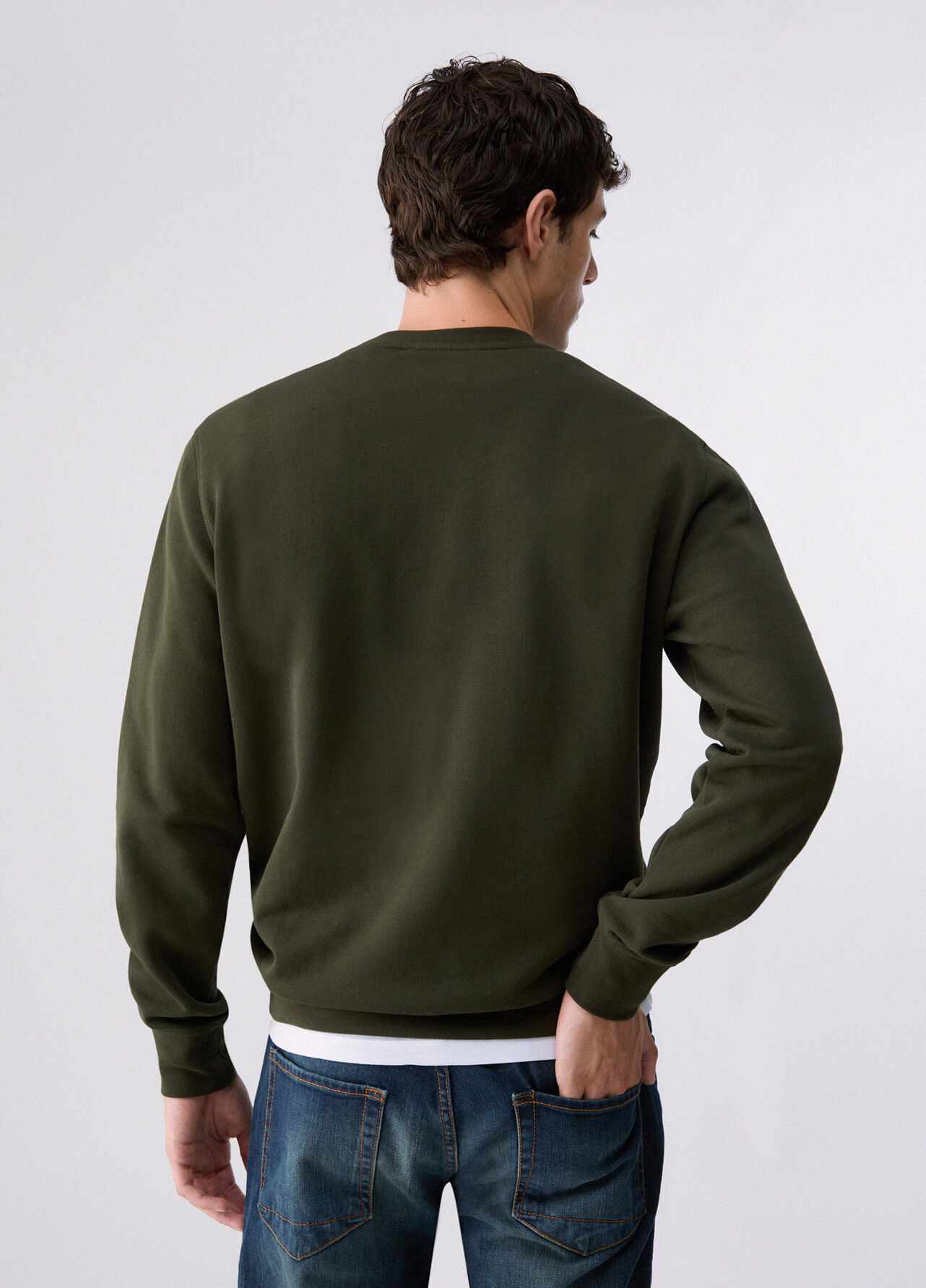 Felpa con logo - MOSS GREEN