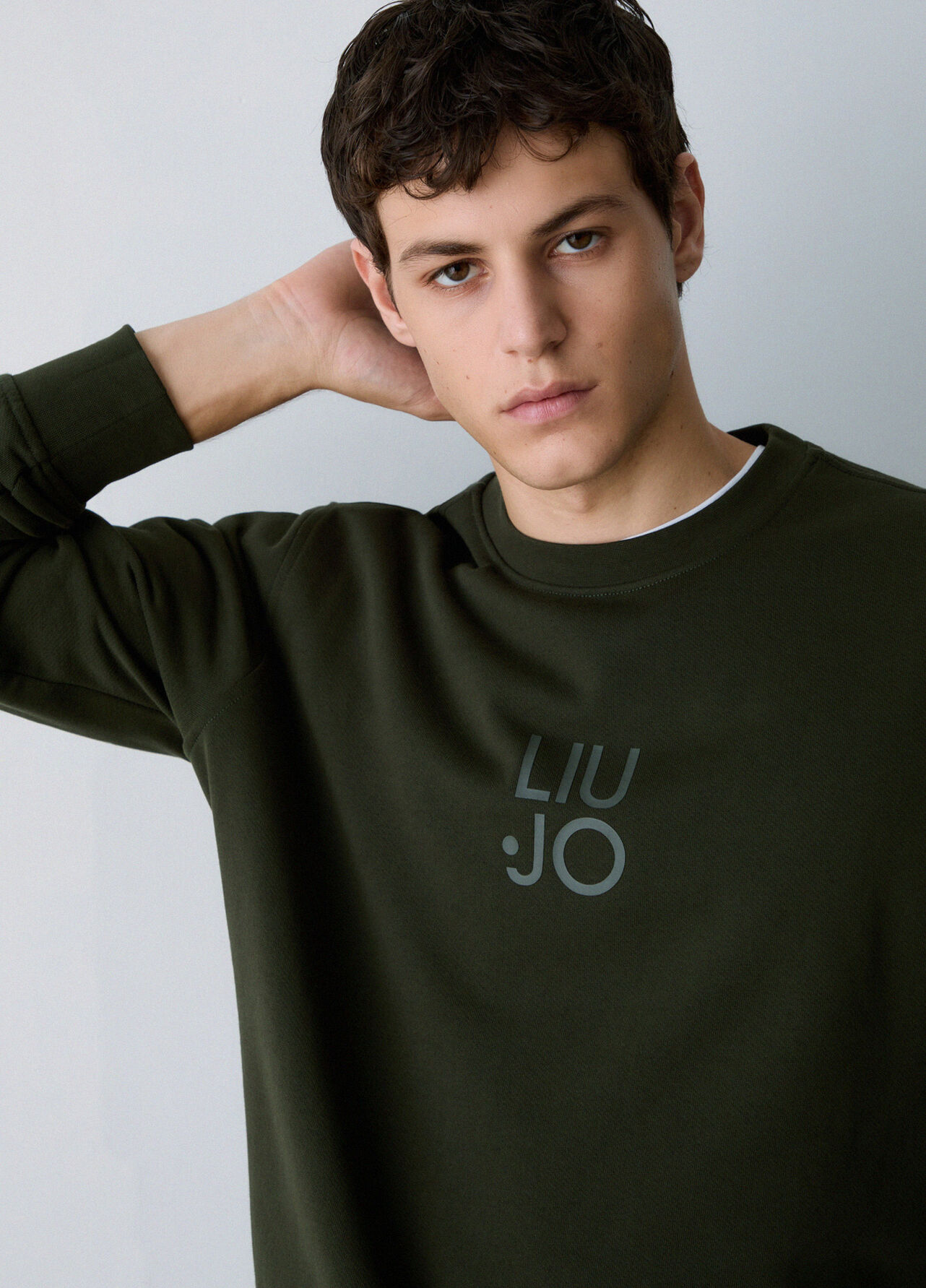 Felpa con logo - MOSS GREEN