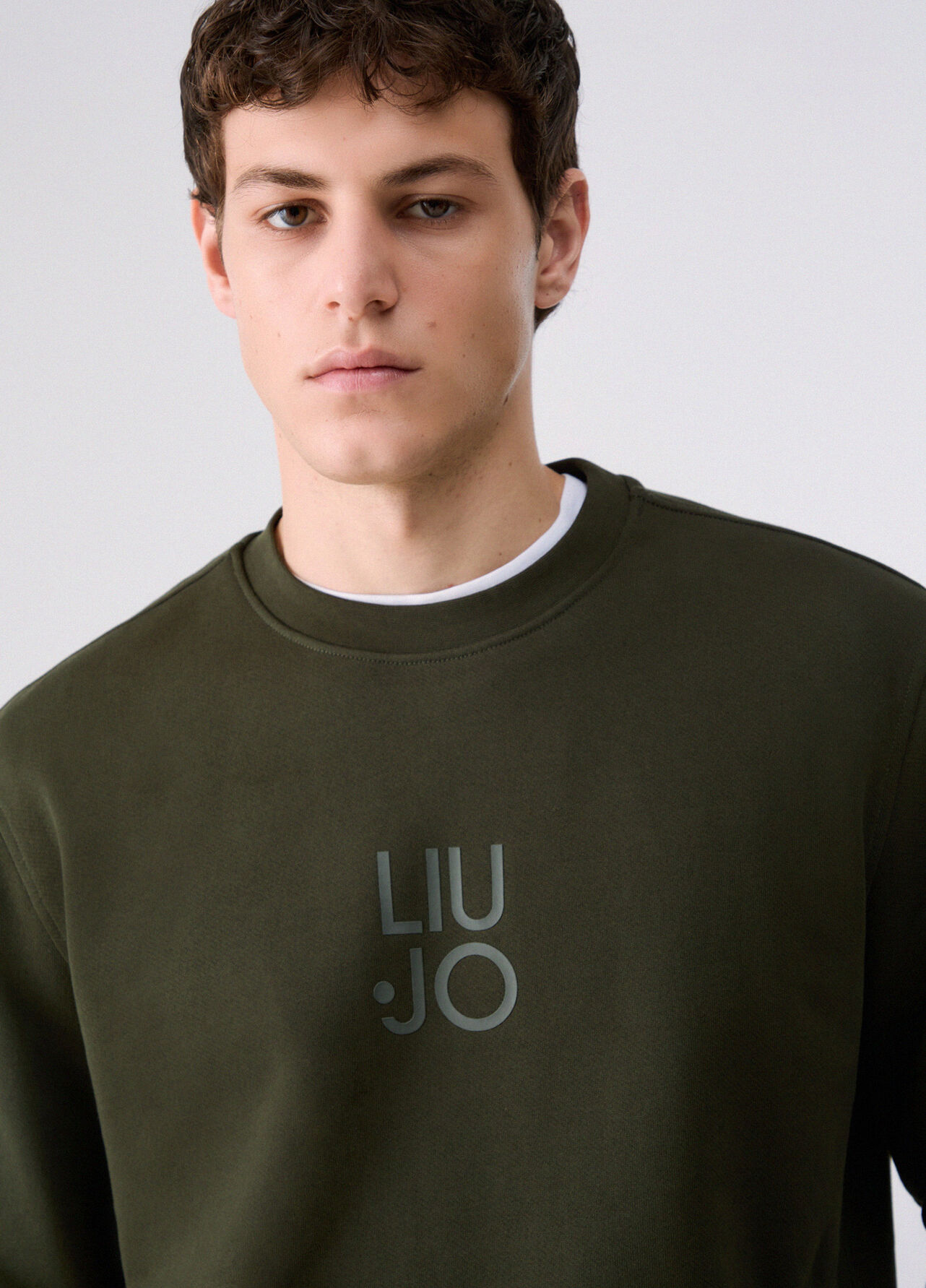 Felpa con logo - MOSS GREEN