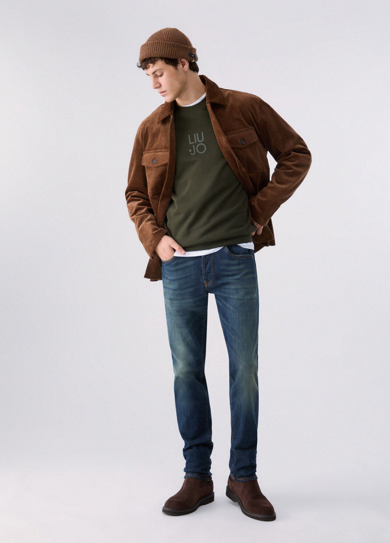 Felpa con logo - MOSS GREEN