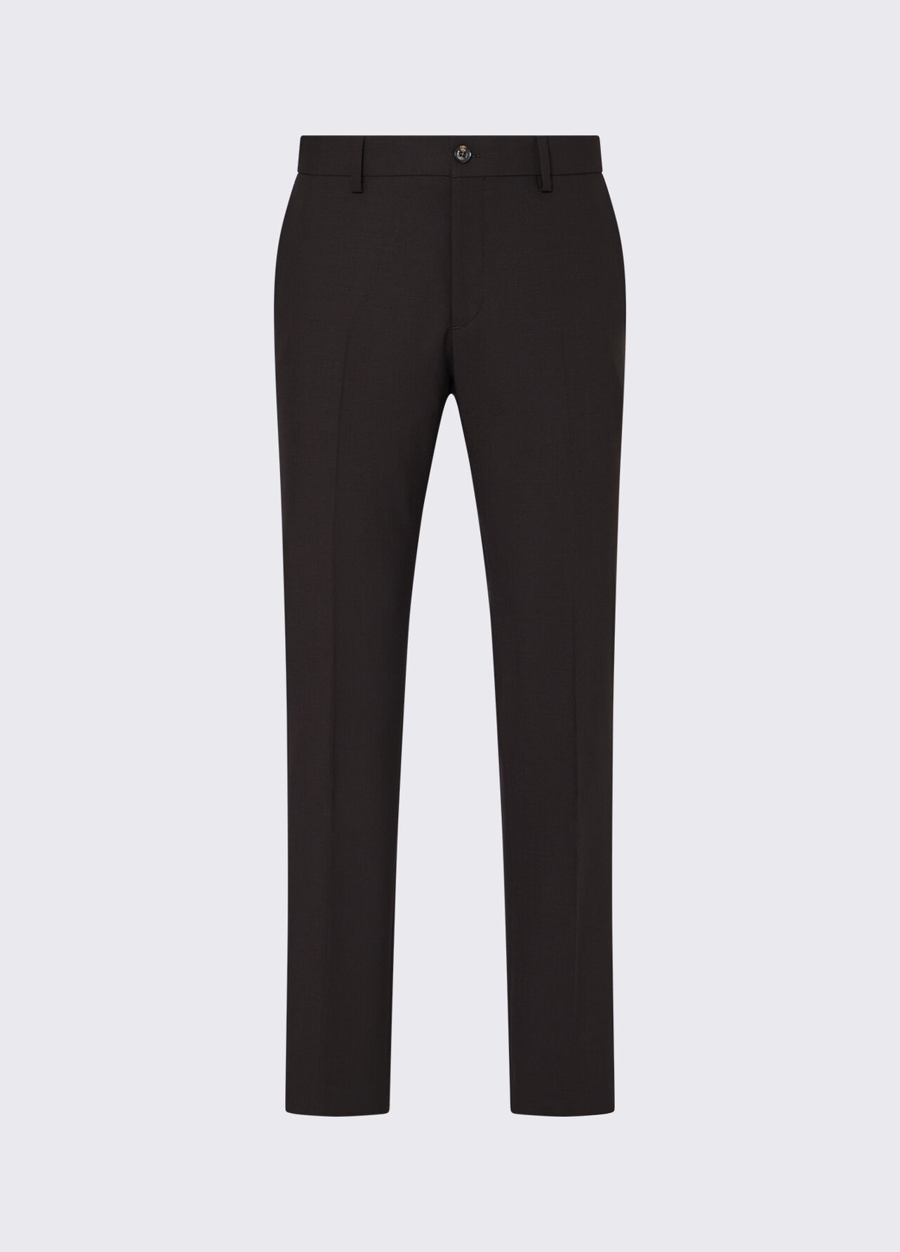 Pantaloni chino in misto lana - BROWN