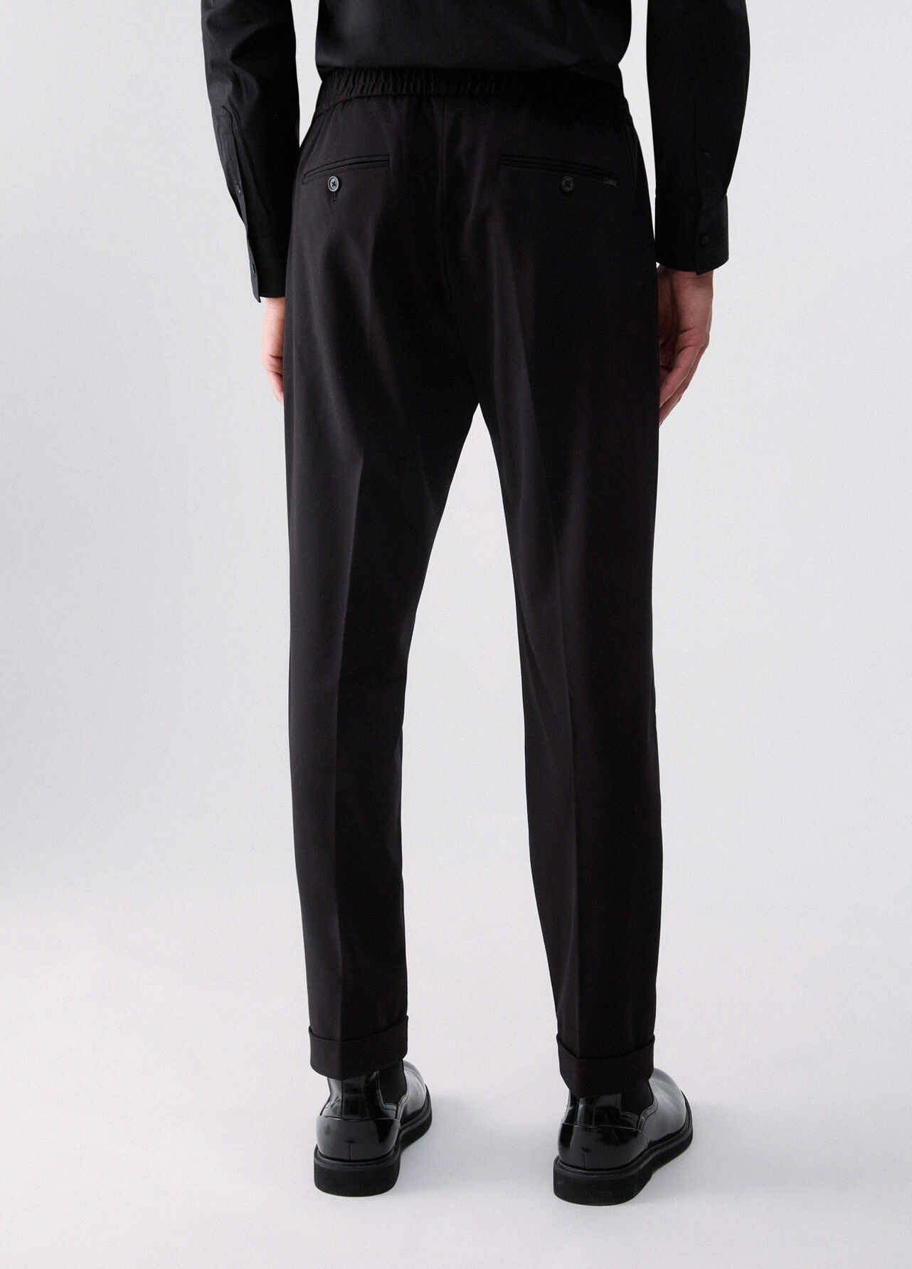 Pantaloni jogger jersey - BLACK