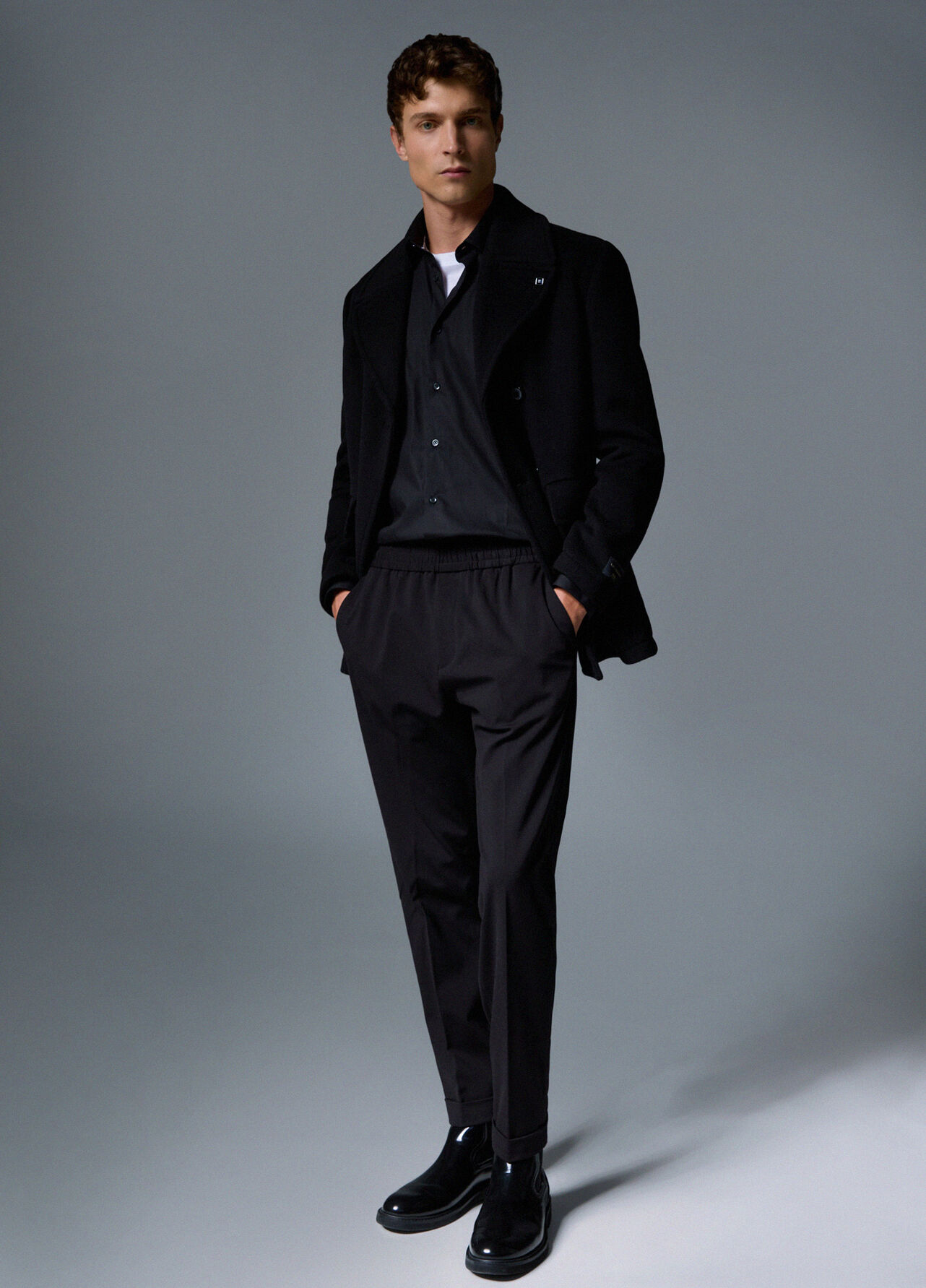 Pantaloni jogger jersey - BLACK