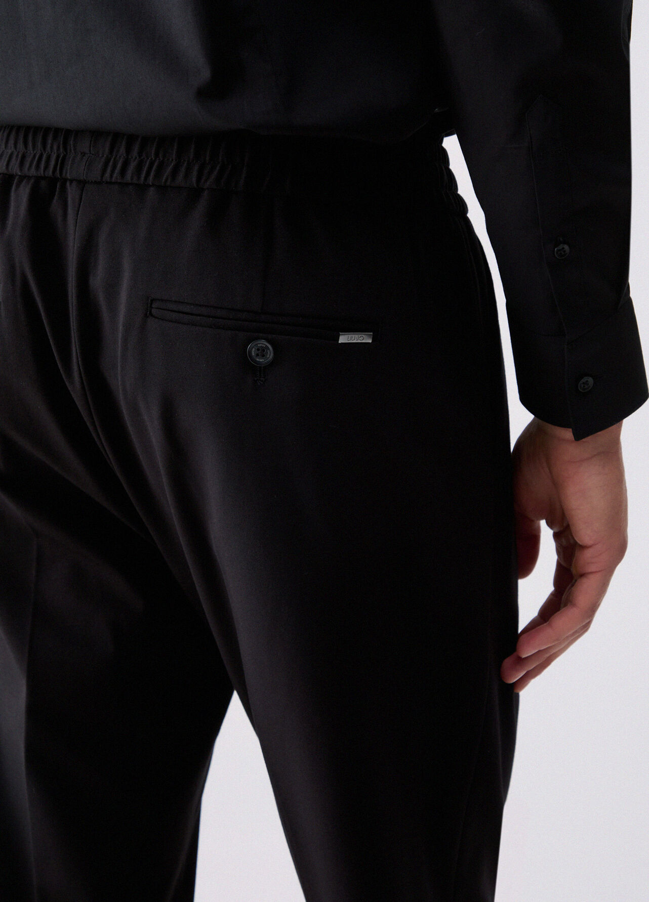 Pantaloni jogger jersey - BLACK