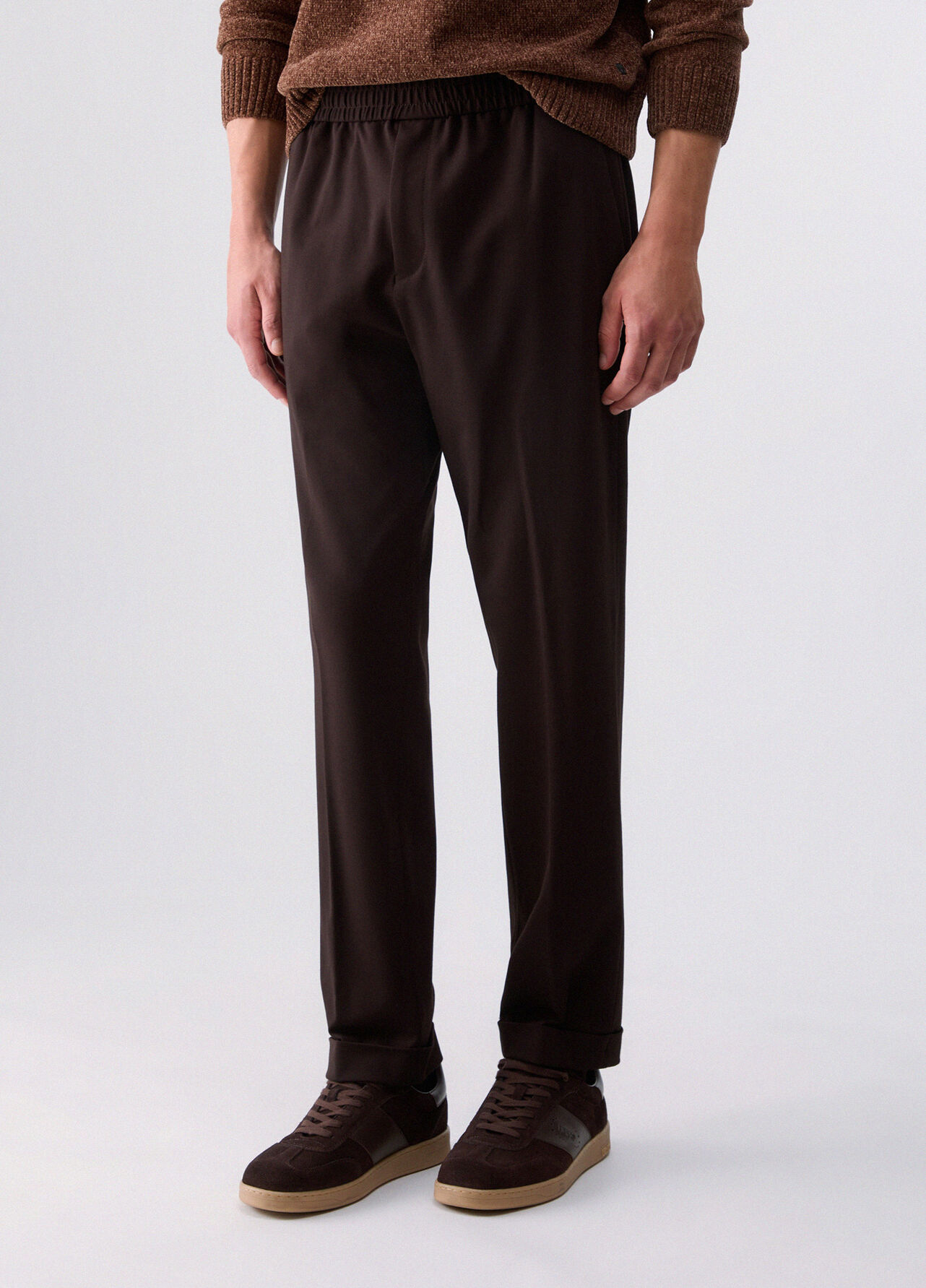 Pantaloni jogger jersey - BROWN
