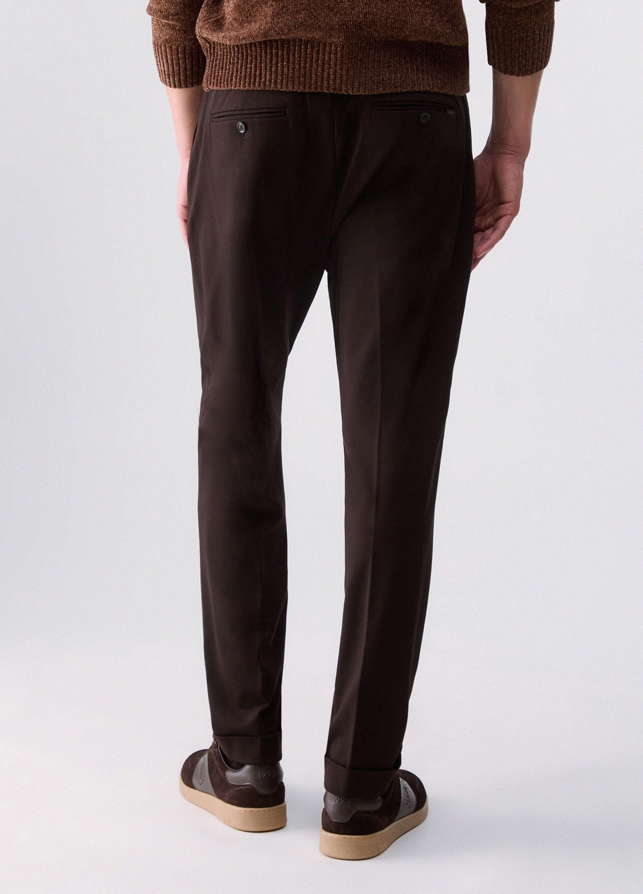 Pantaloni jogger jersey - BROWN
