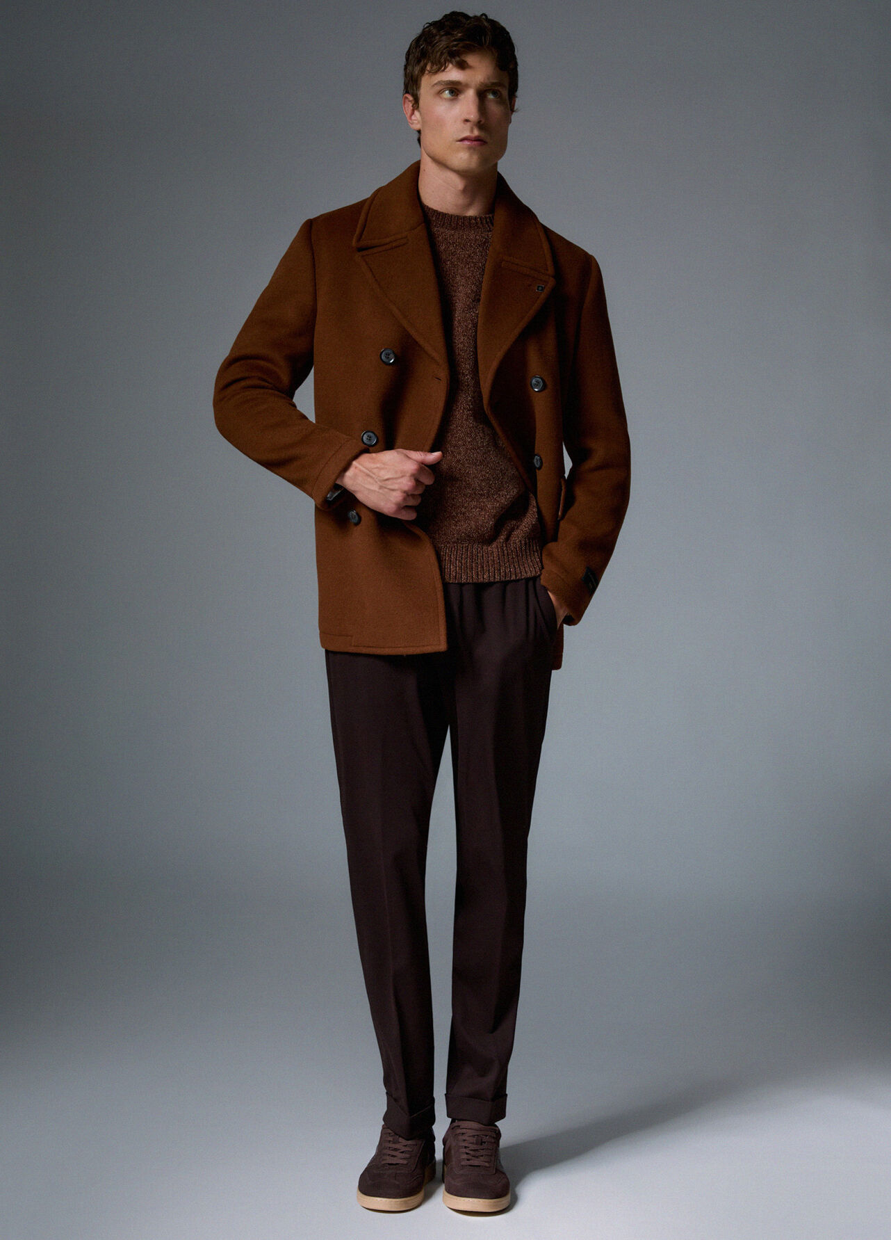 Pantaloni jogger jersey - BROWN