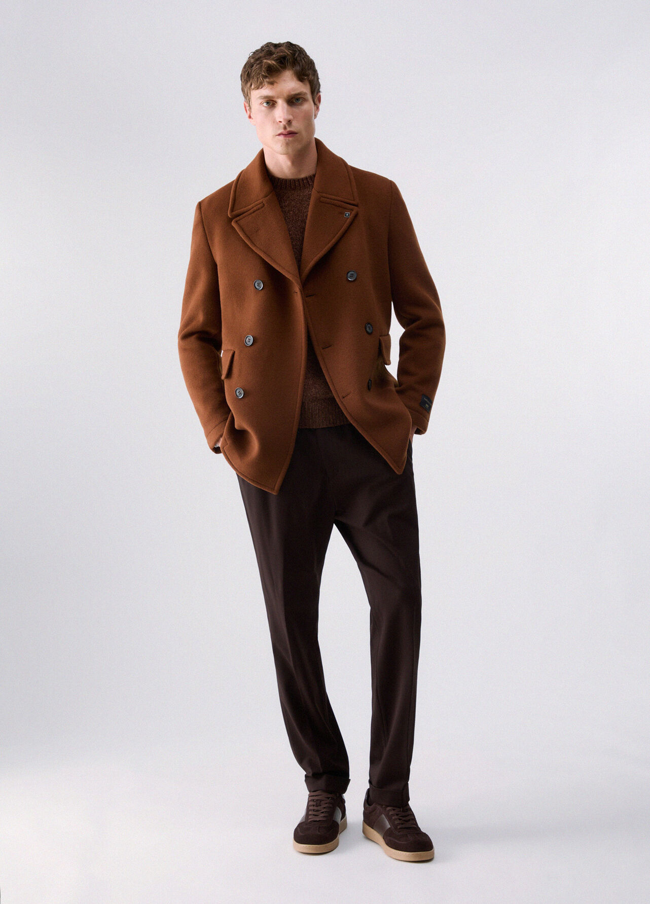Pantaloni jogger jersey - BROWN