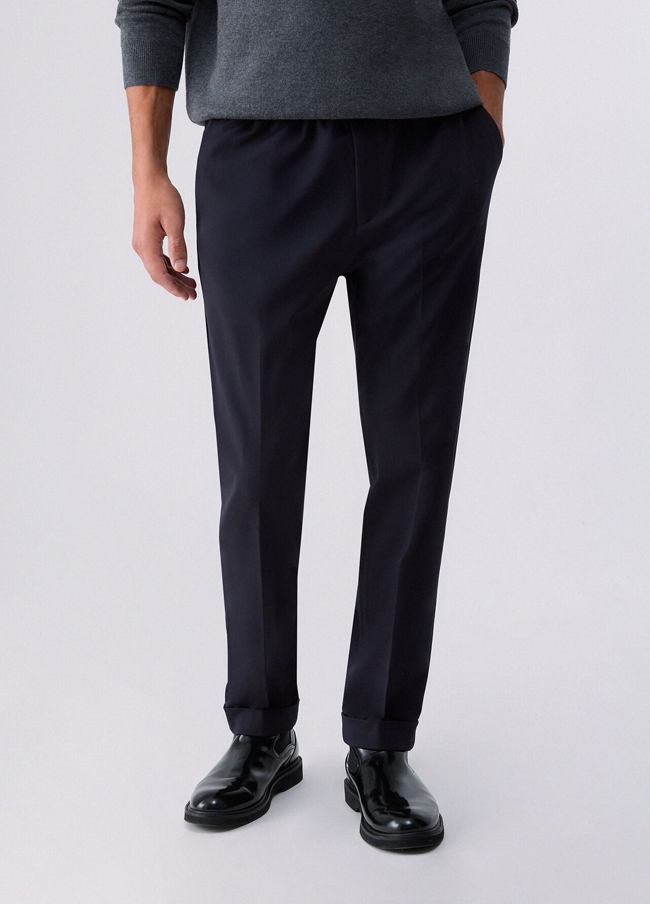 Pantaloni jogger jersey - DARK BLUE