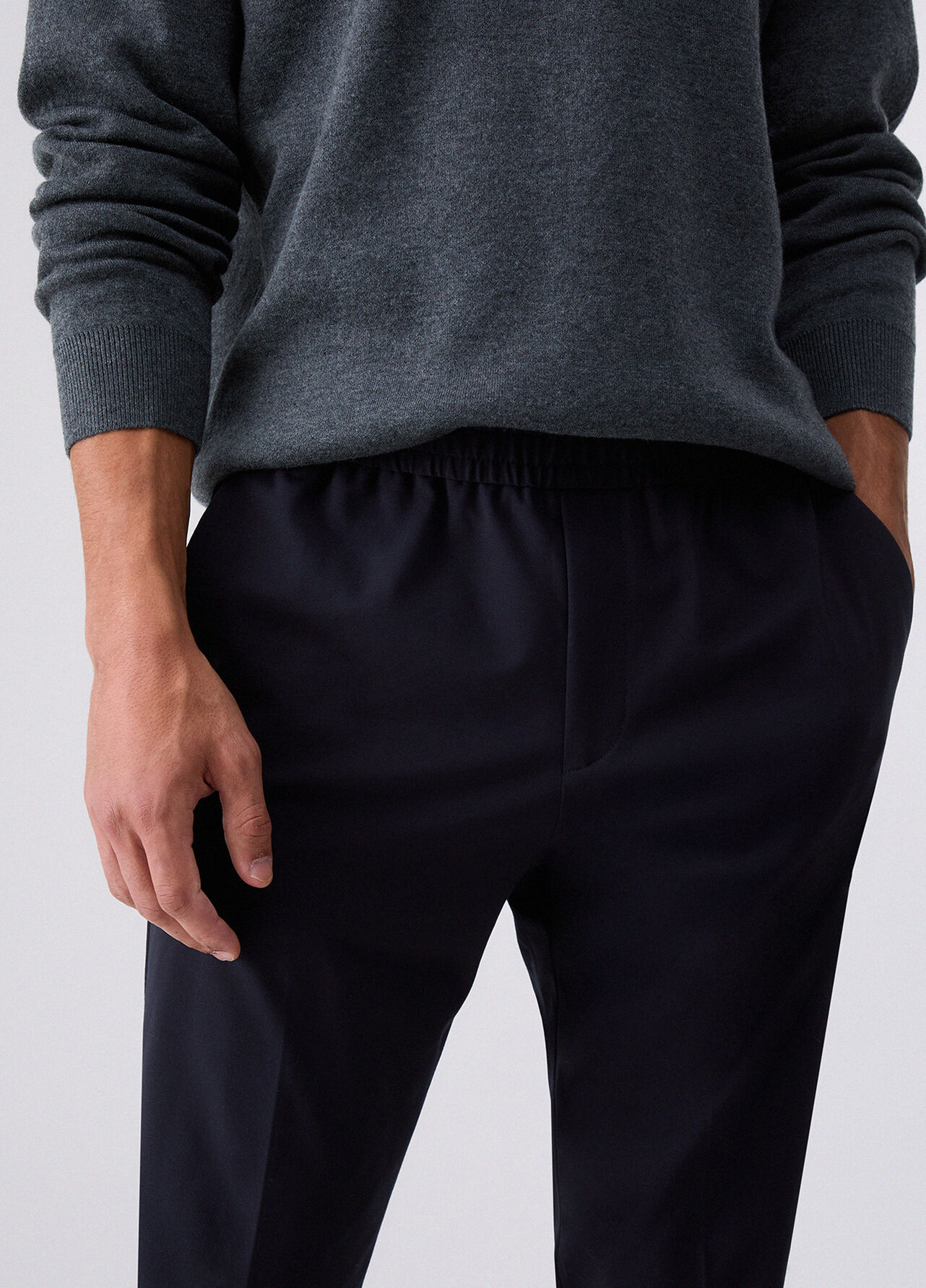 Pantaloni jogger jersey - DARK BLUE