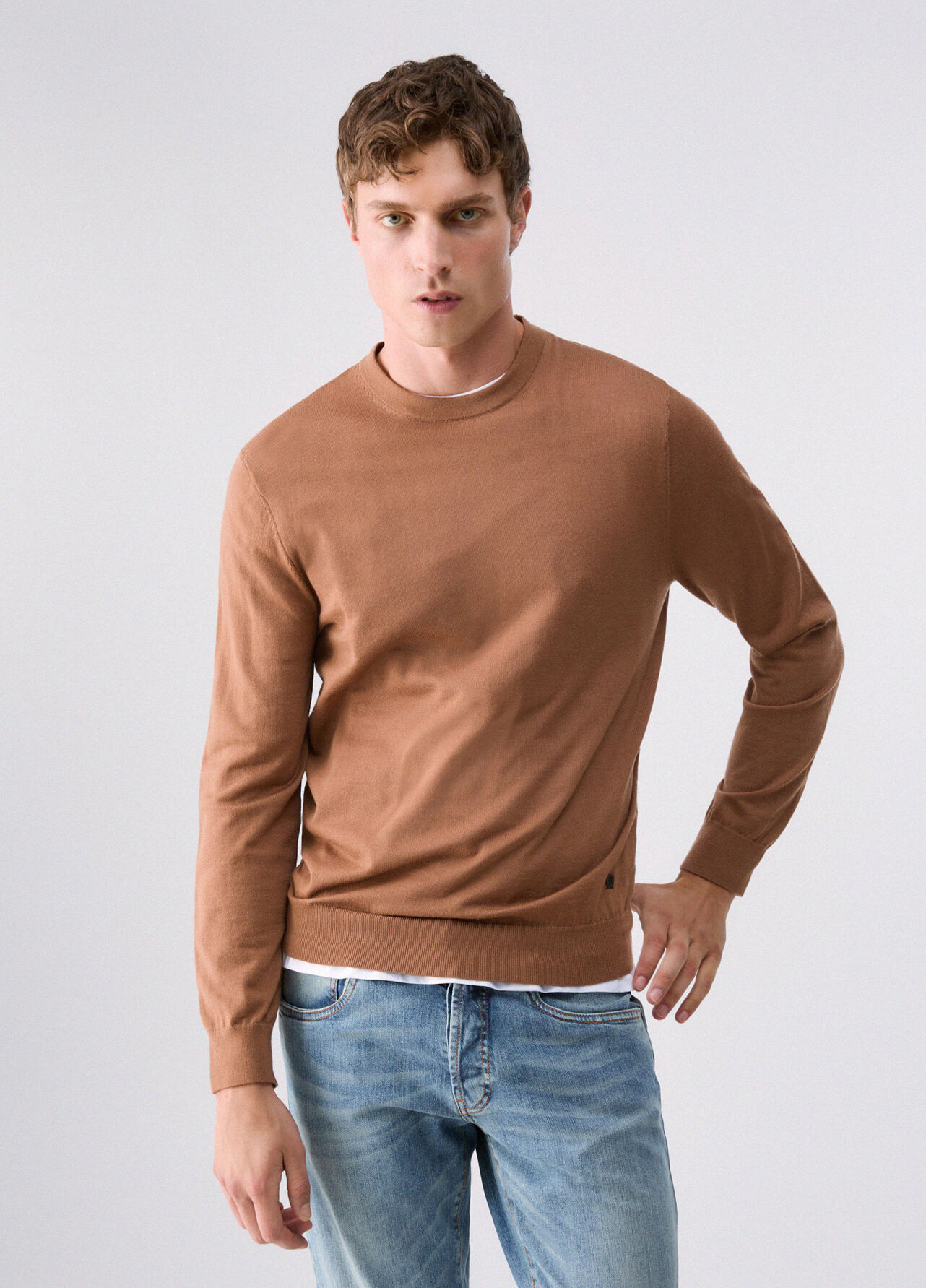 Maglia in lana merino - BEIGE