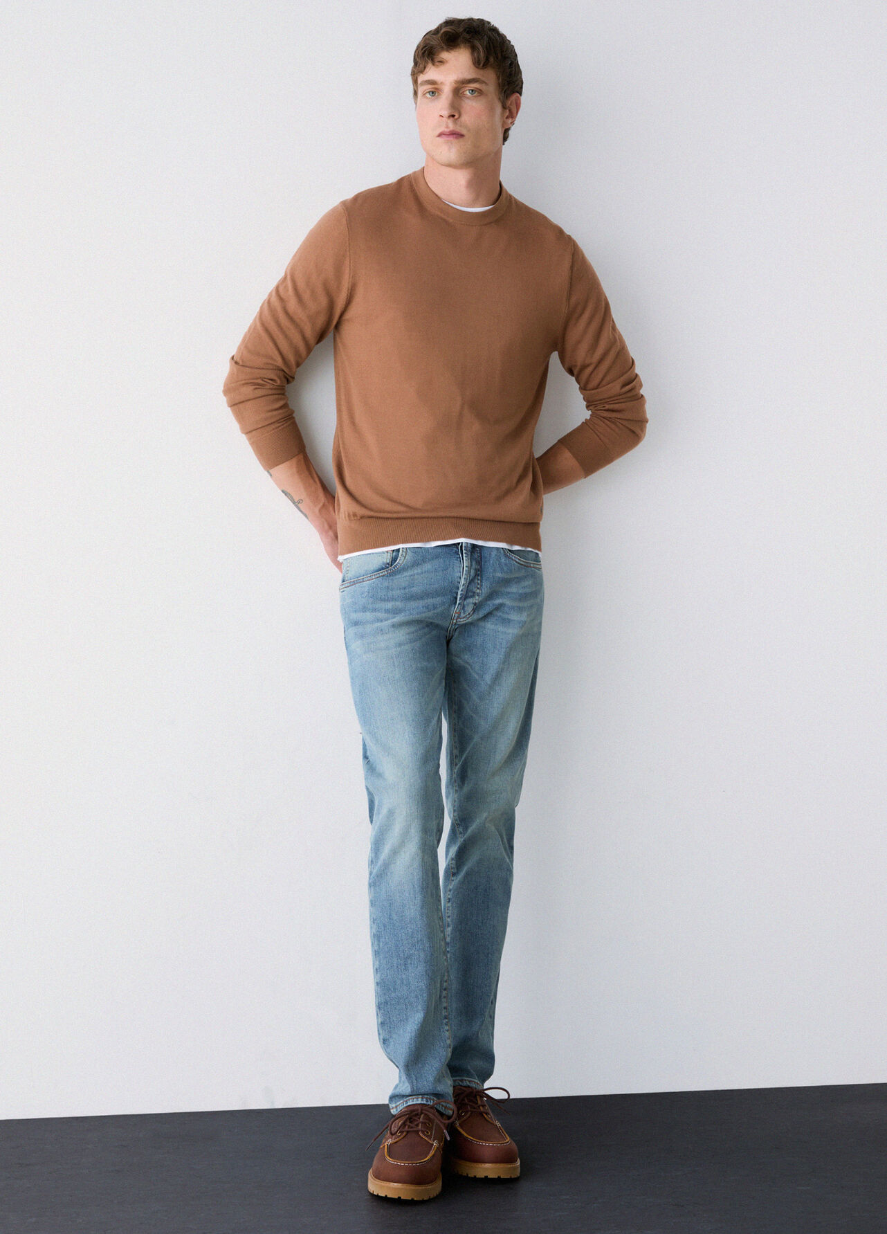 Maglia in lana merino - BEIGE