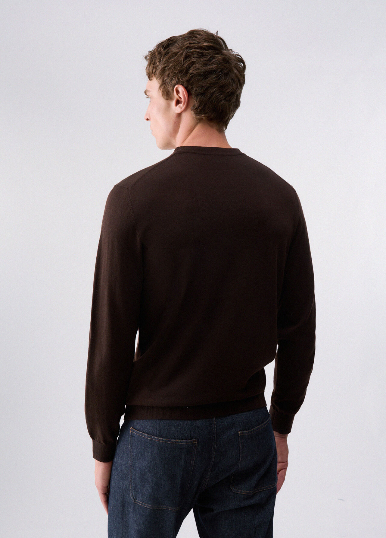 Maglia in lana merino - BROWN