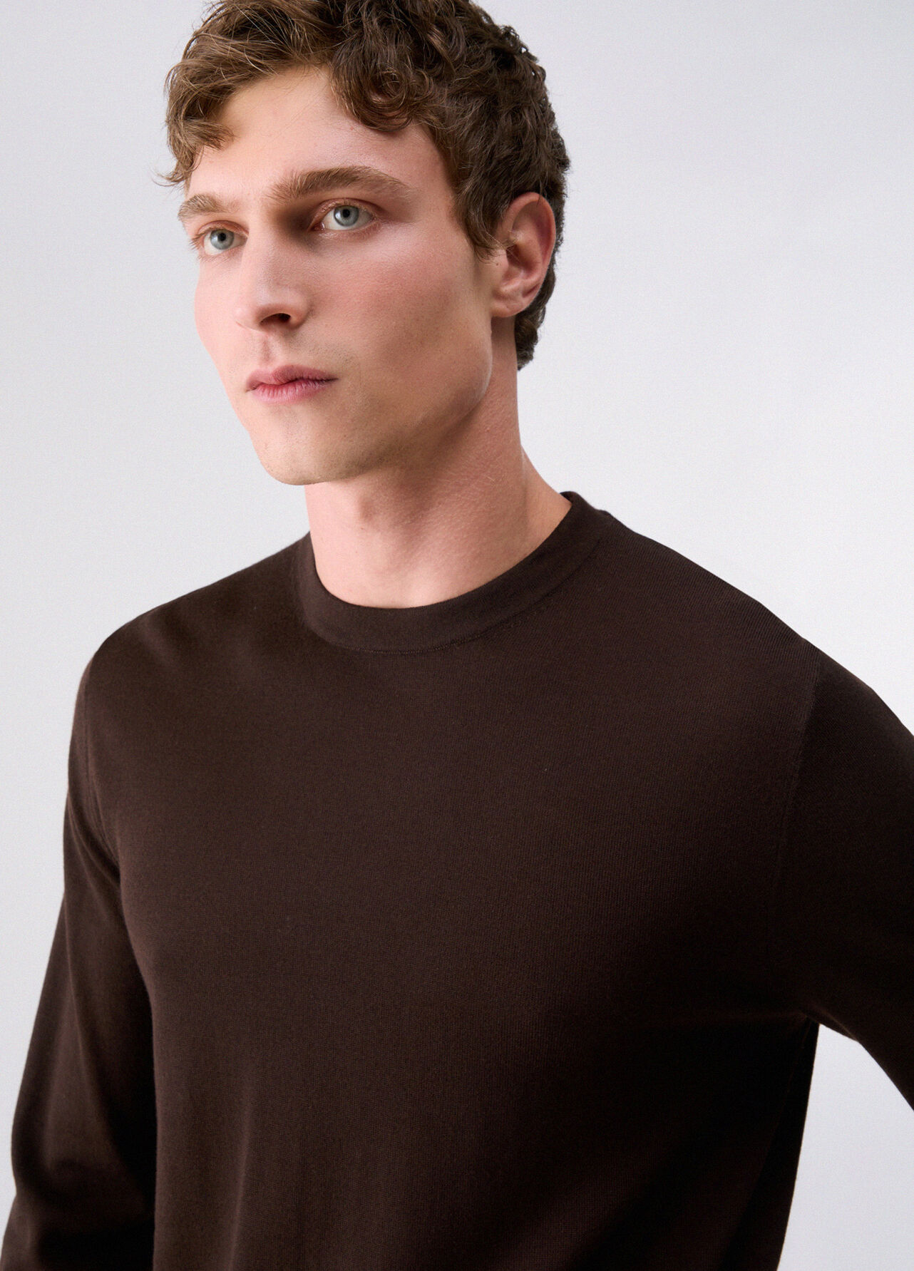 Maglia in lana merino - BROWN