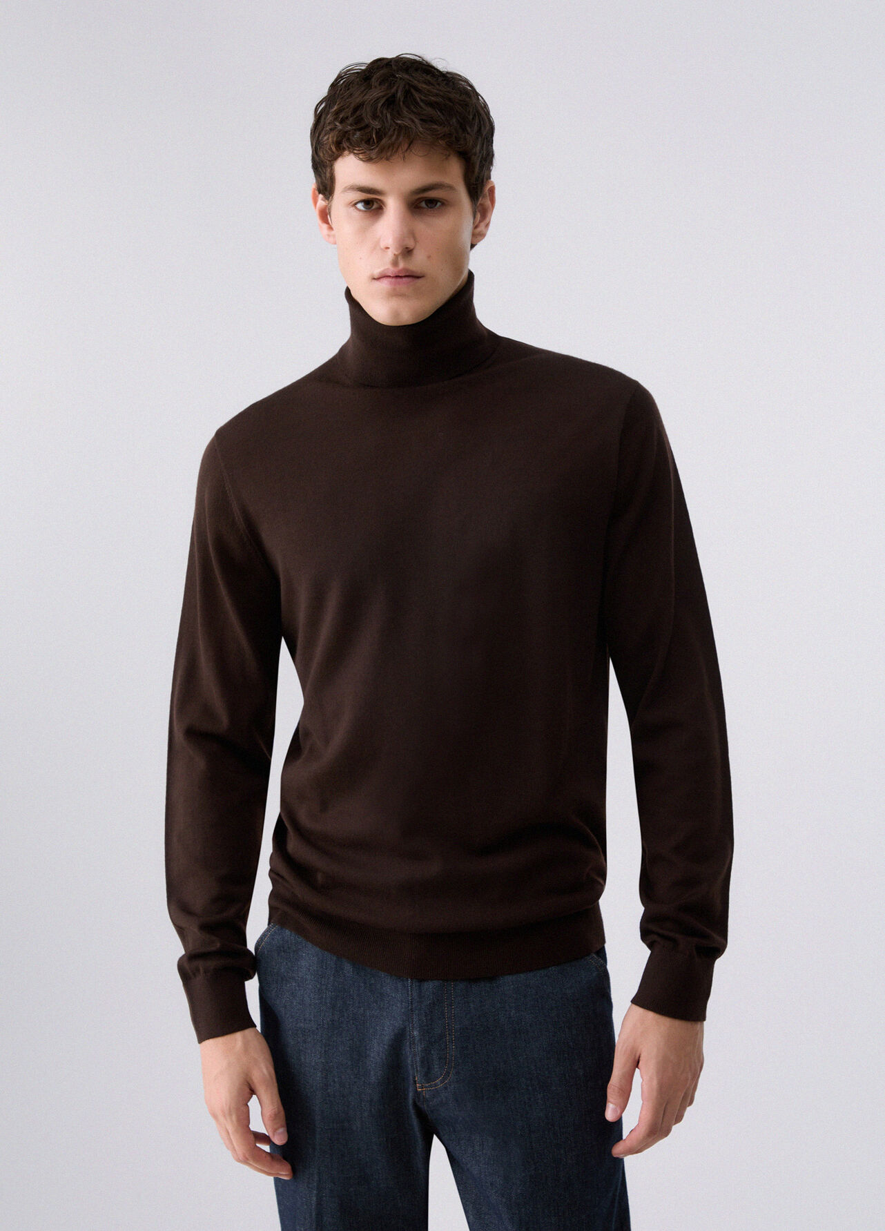 Dolcevita in lana merino - BROWN