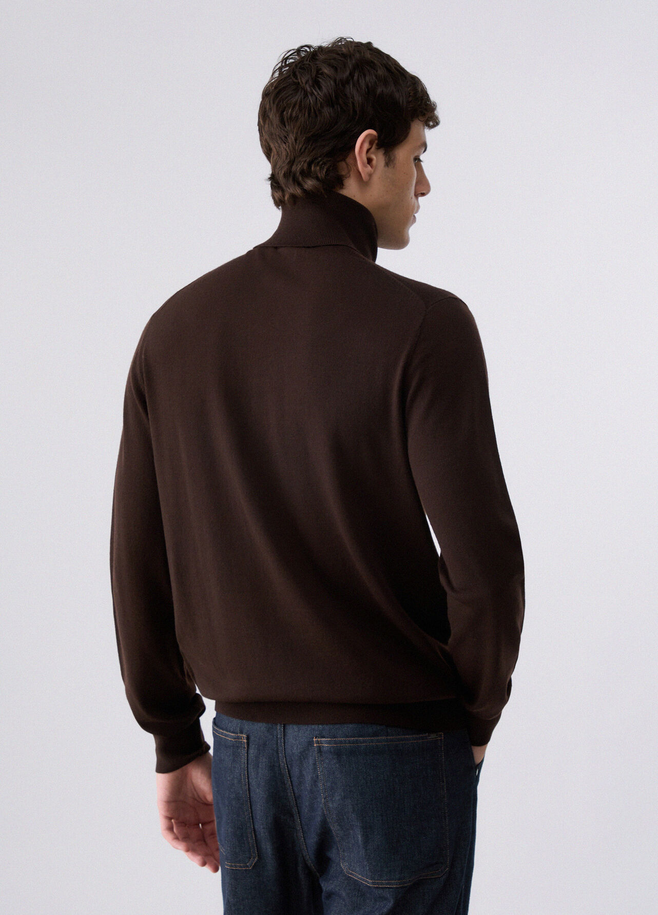 Dolcevita in lana merino - BROWN