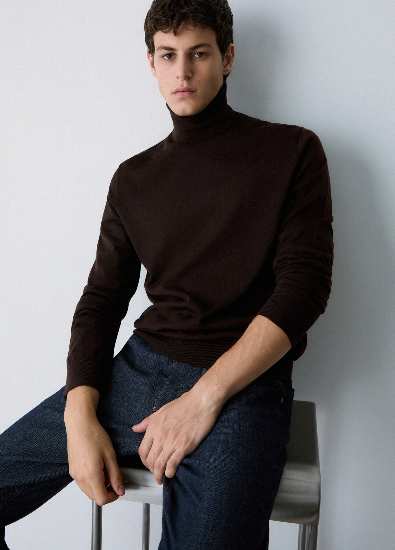 Dolcevita in lana merino - BROWN
