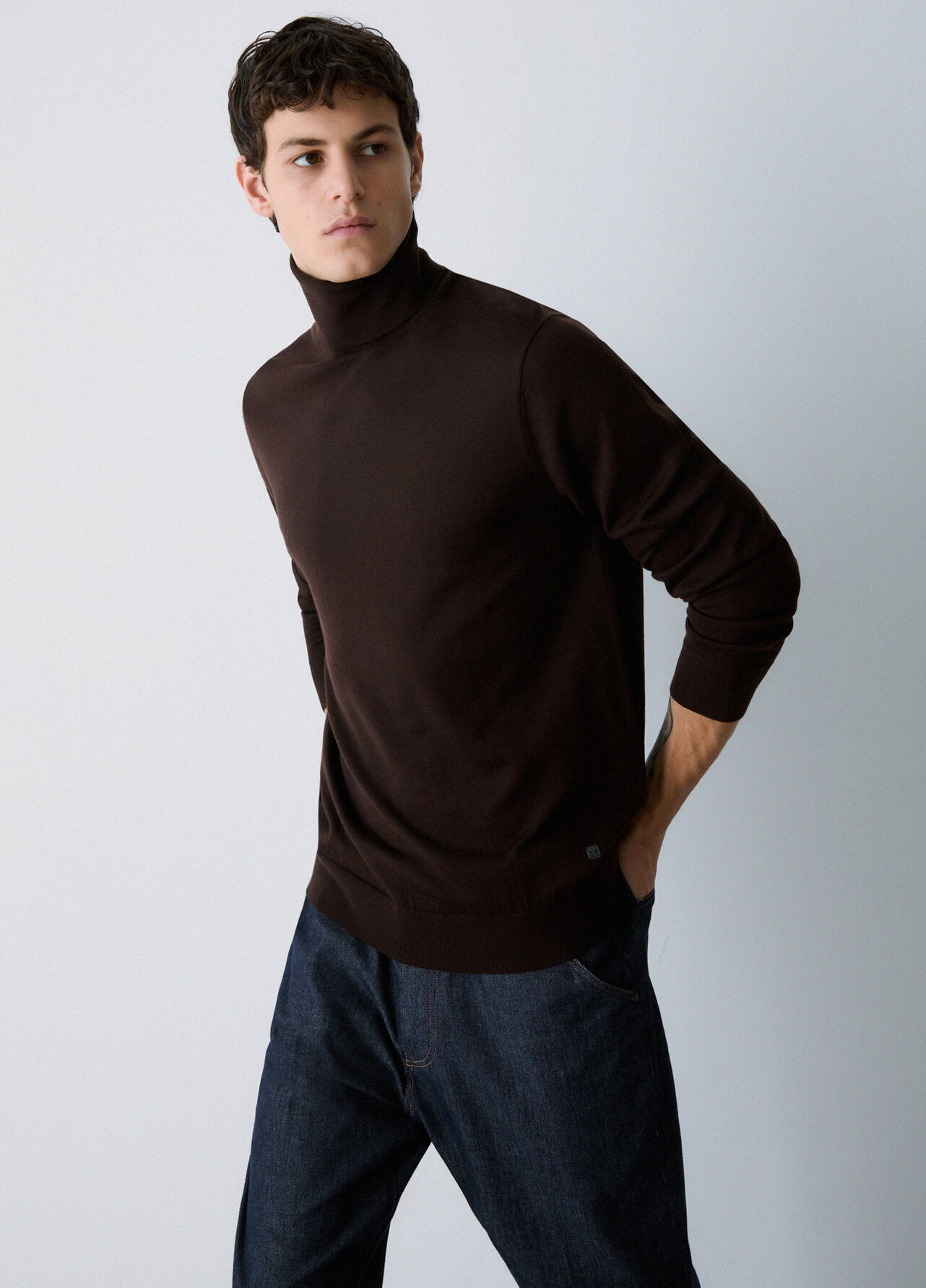 Dolcevita in lana merino - BROWN