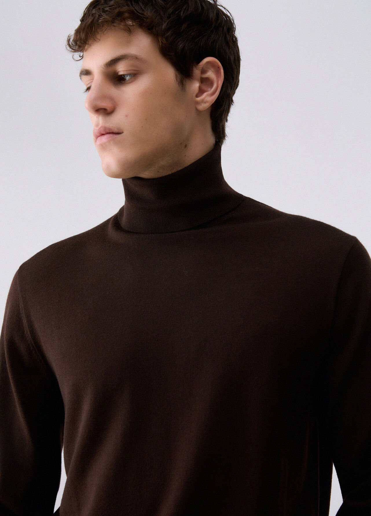 Dolcevita in lana merino - BROWN