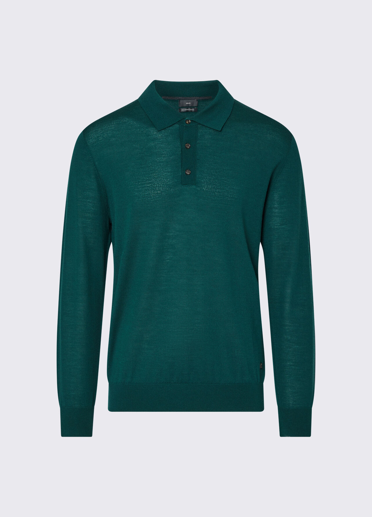Polo in lana merino - FOREST GREEN