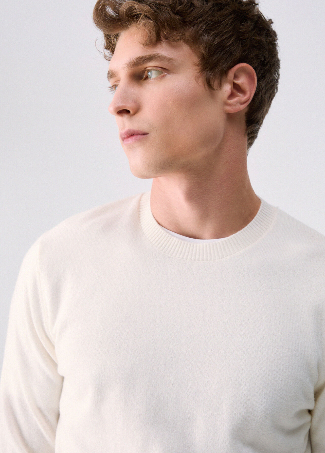 Maglia in lana e cashmere - WHITE