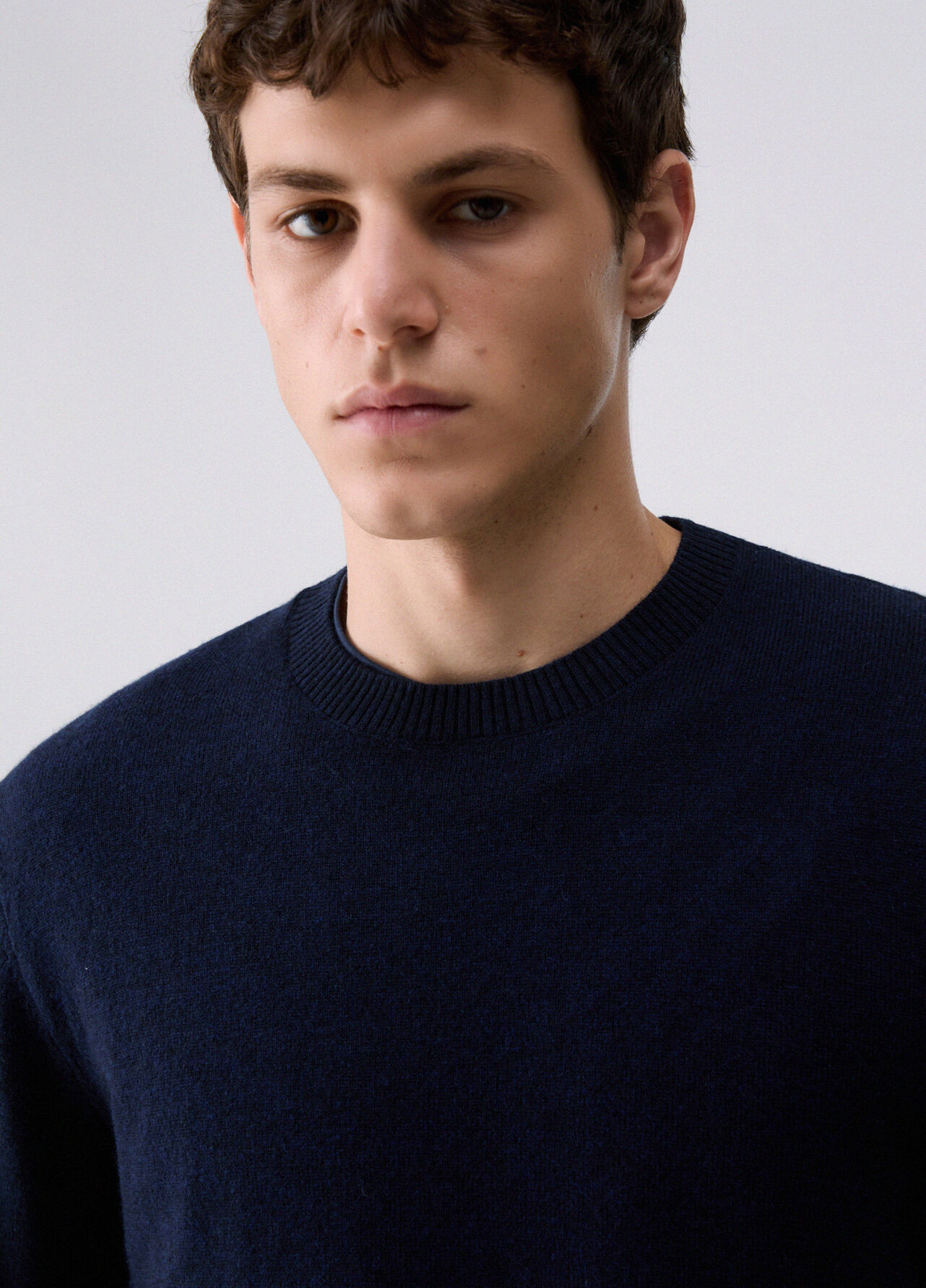 Maglia in lana e cashmere - DARK BLUE