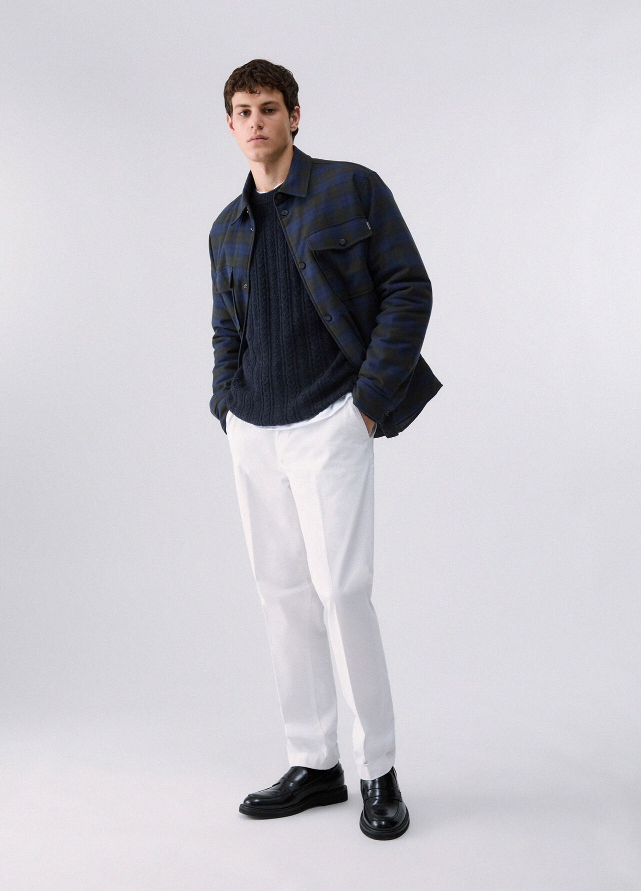 Maglia in lana e alpaca - DARK BLUE
