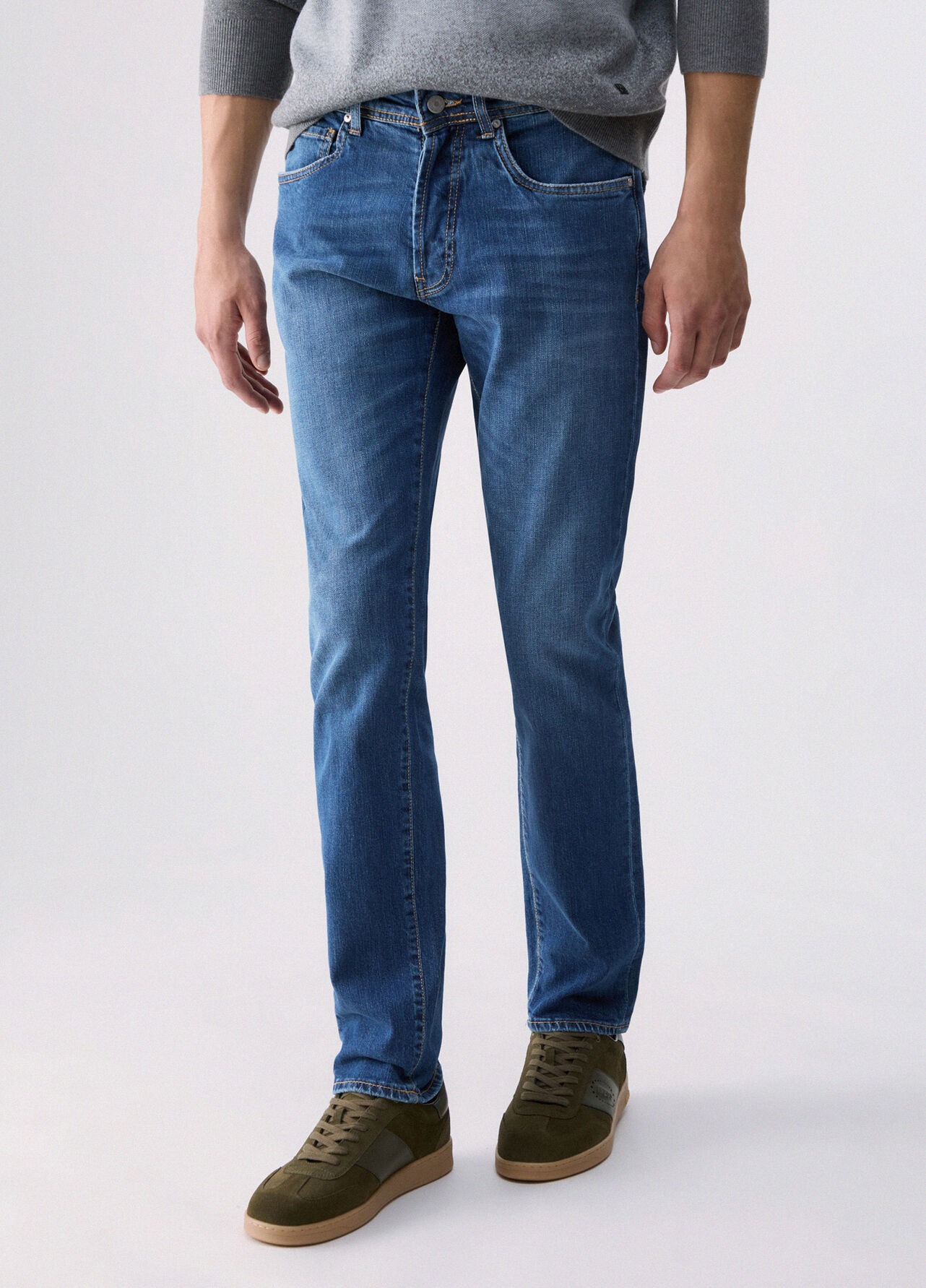 Jeans straight - BLUE DENIM