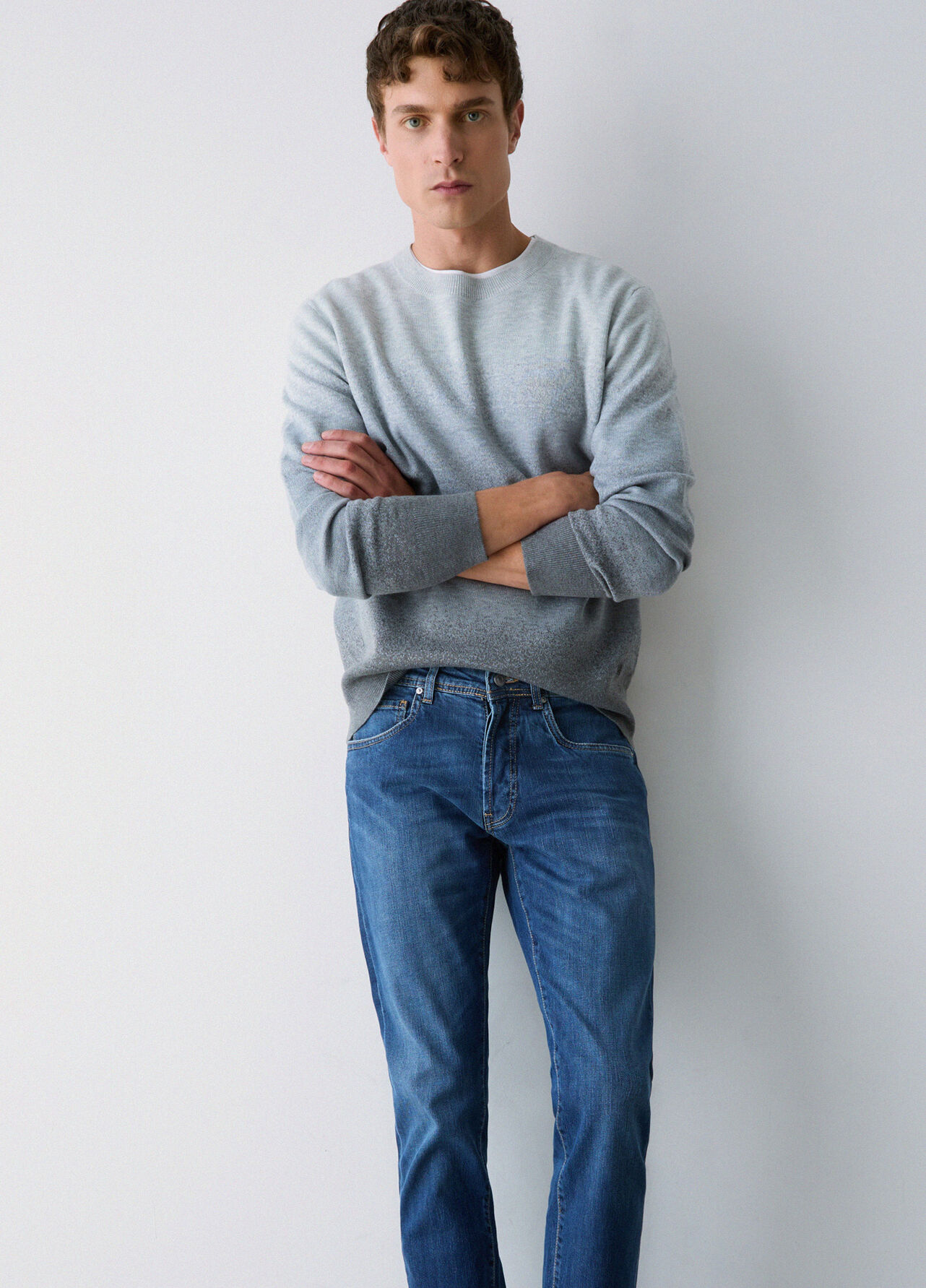 Jeans straight - BLUE DENIM