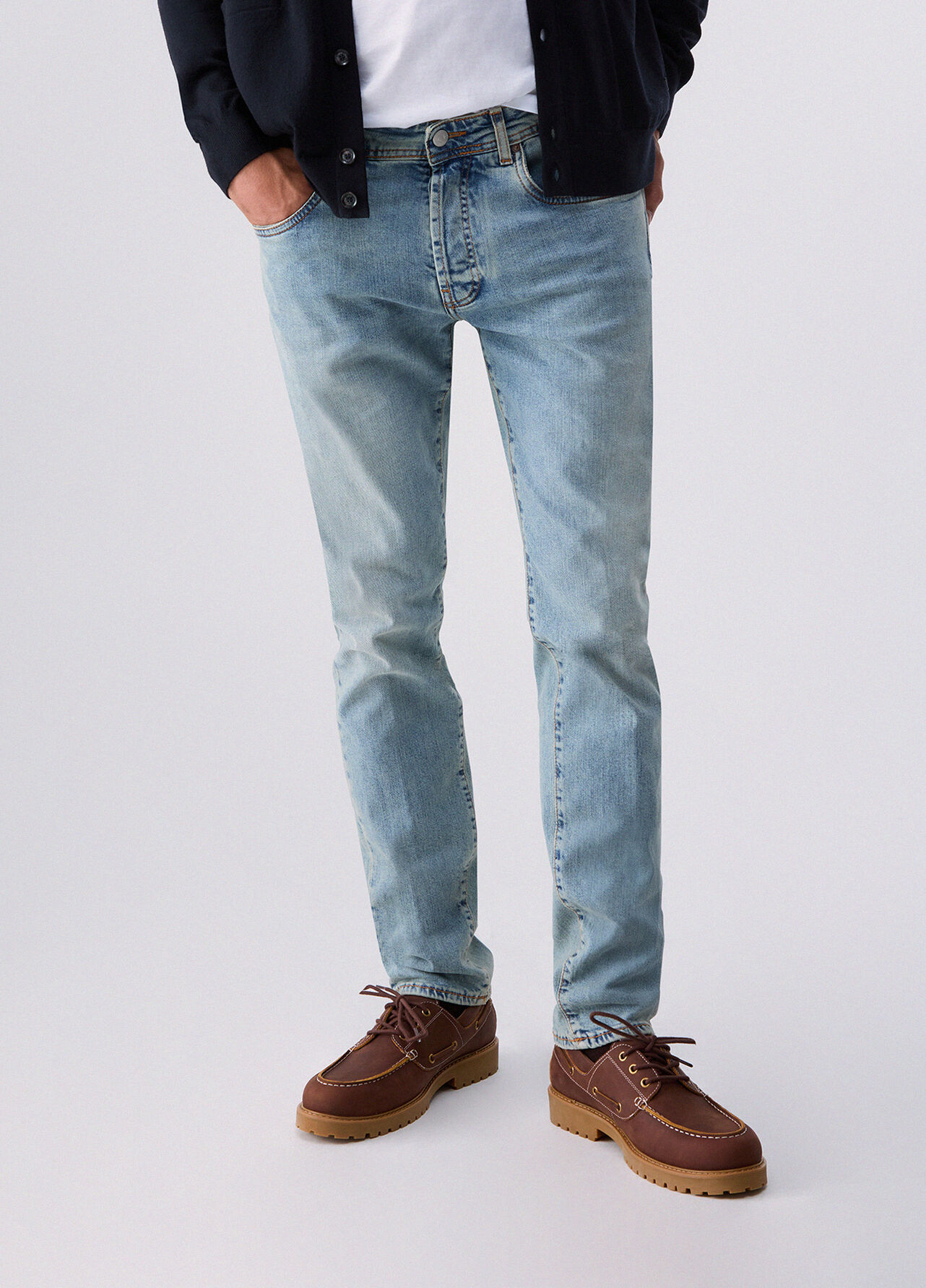 Jeans straight - BLUE DENIM