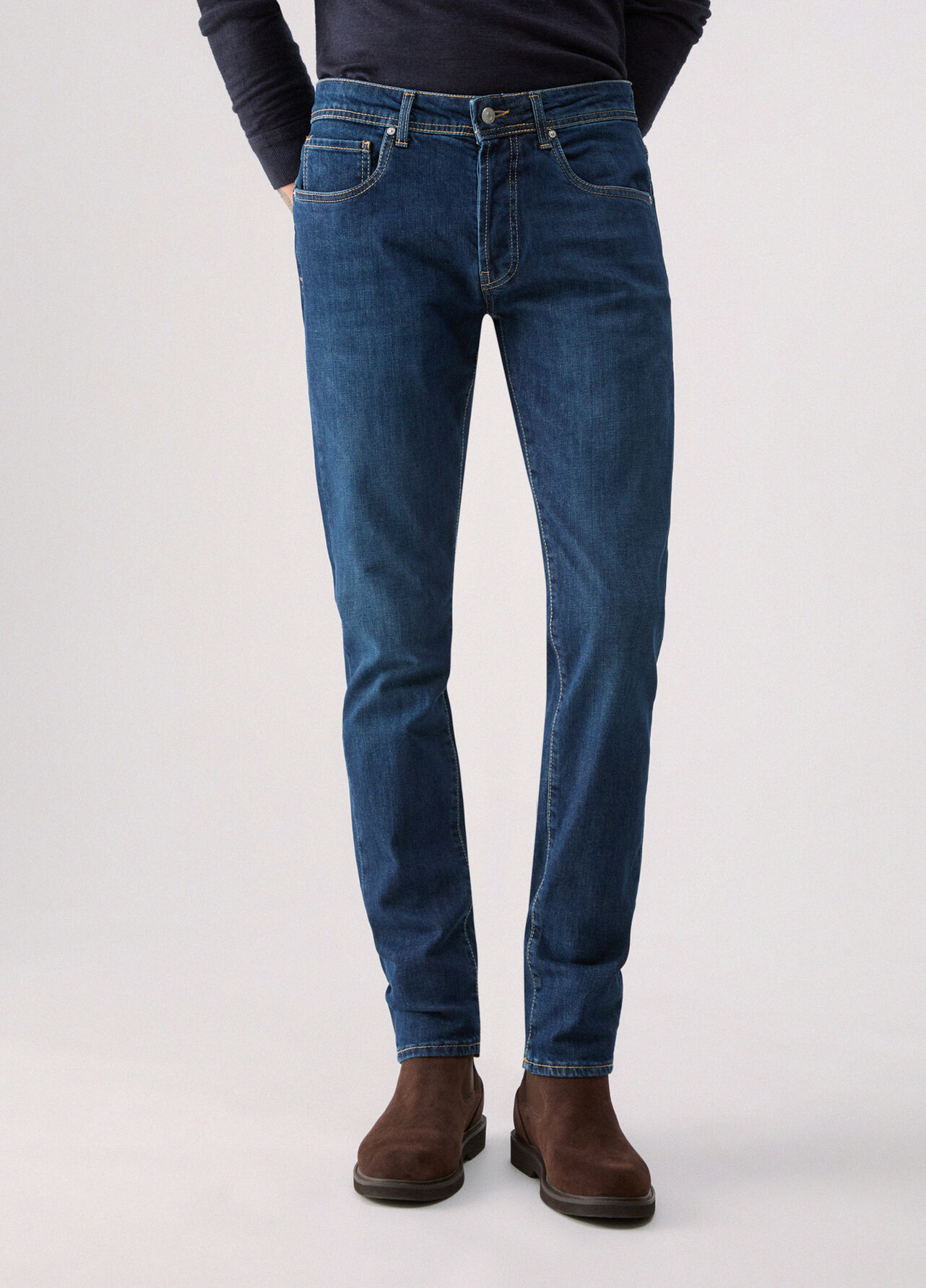 Jeans straight - BLUE DENIM