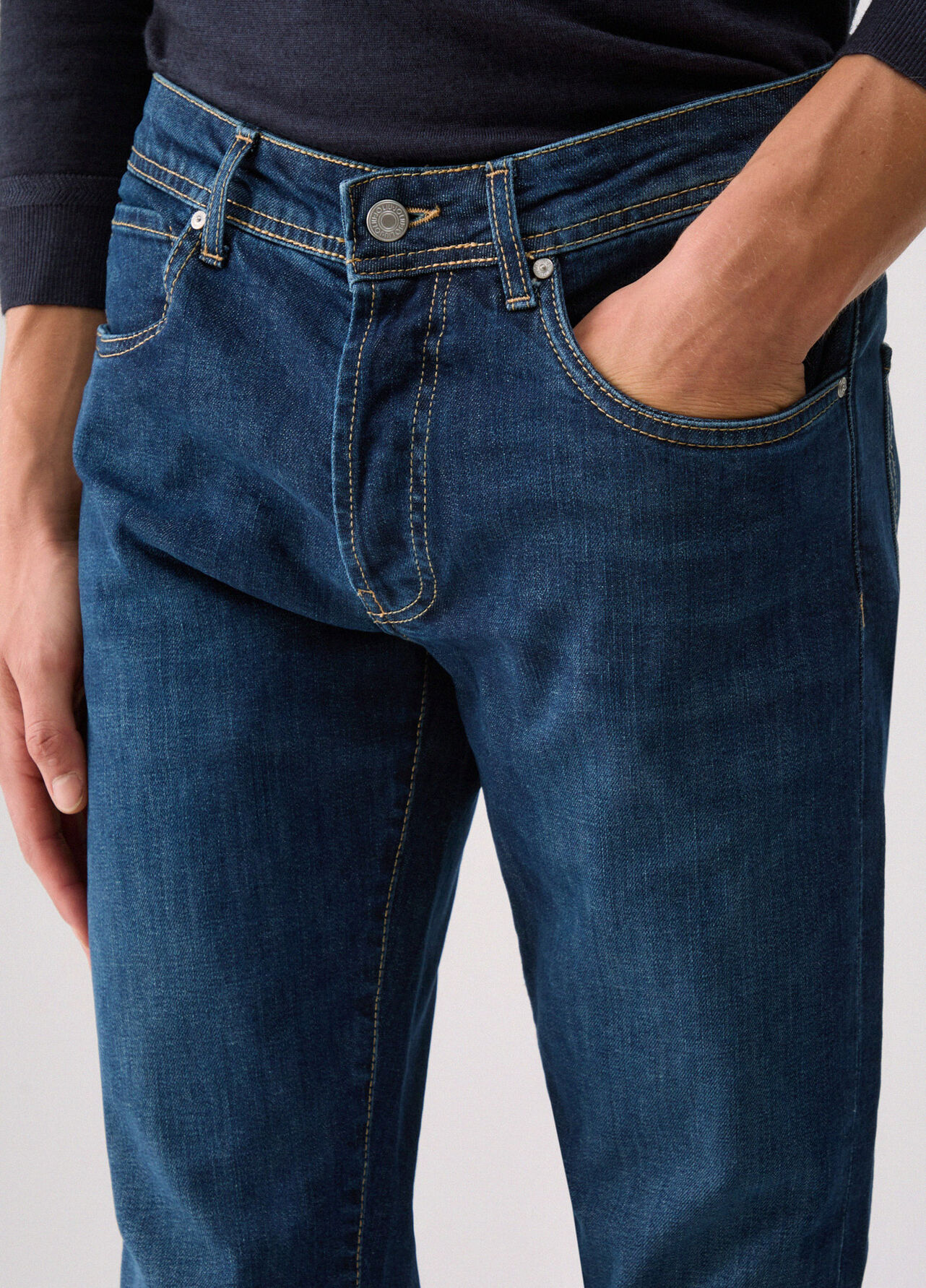 Jeans straight - BLUE DENIM