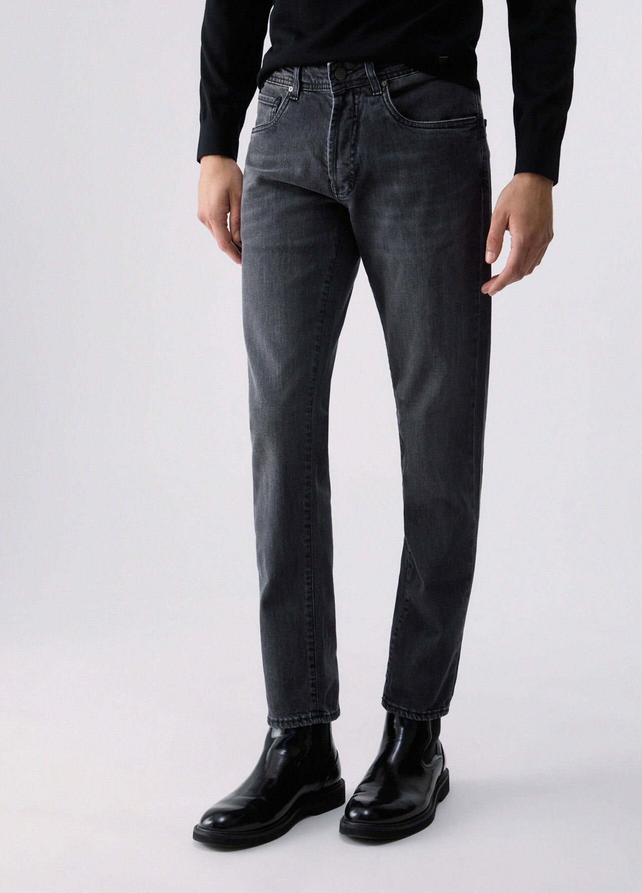 Jeans straight - GREY DENIM