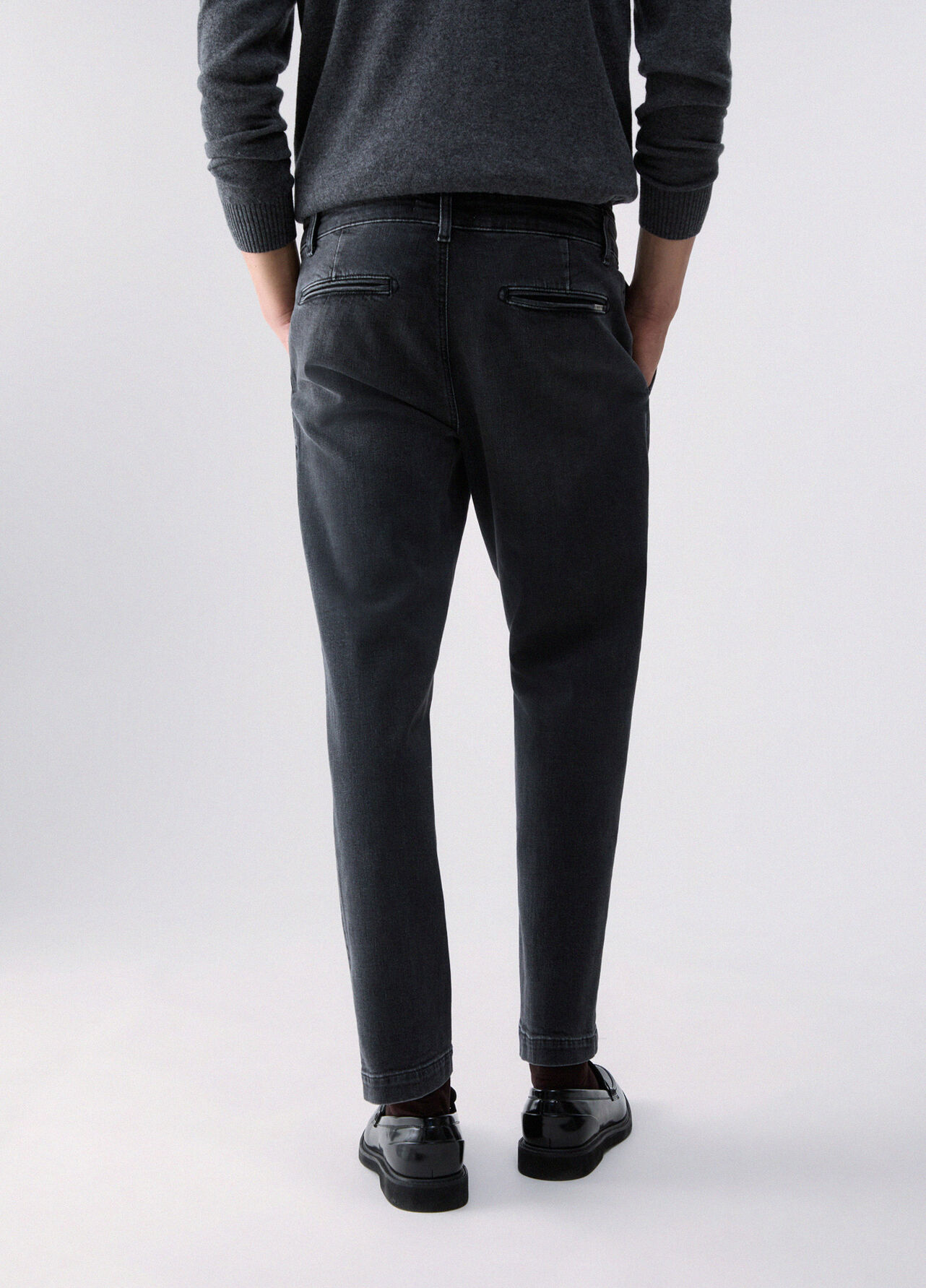 Jeans chino slim fit - GREY DENIM
