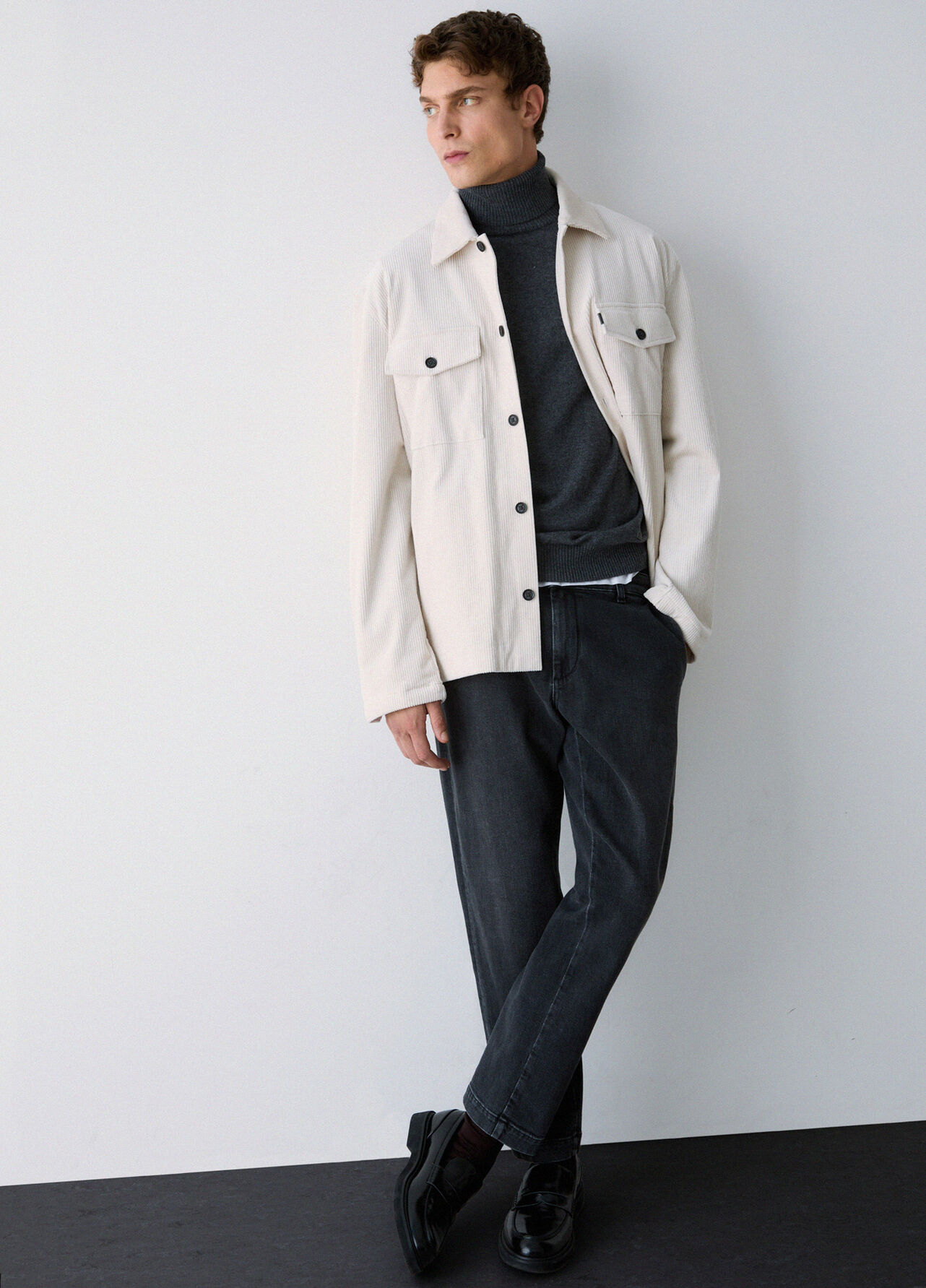 Jeans chino slim fit - GREY DENIM
