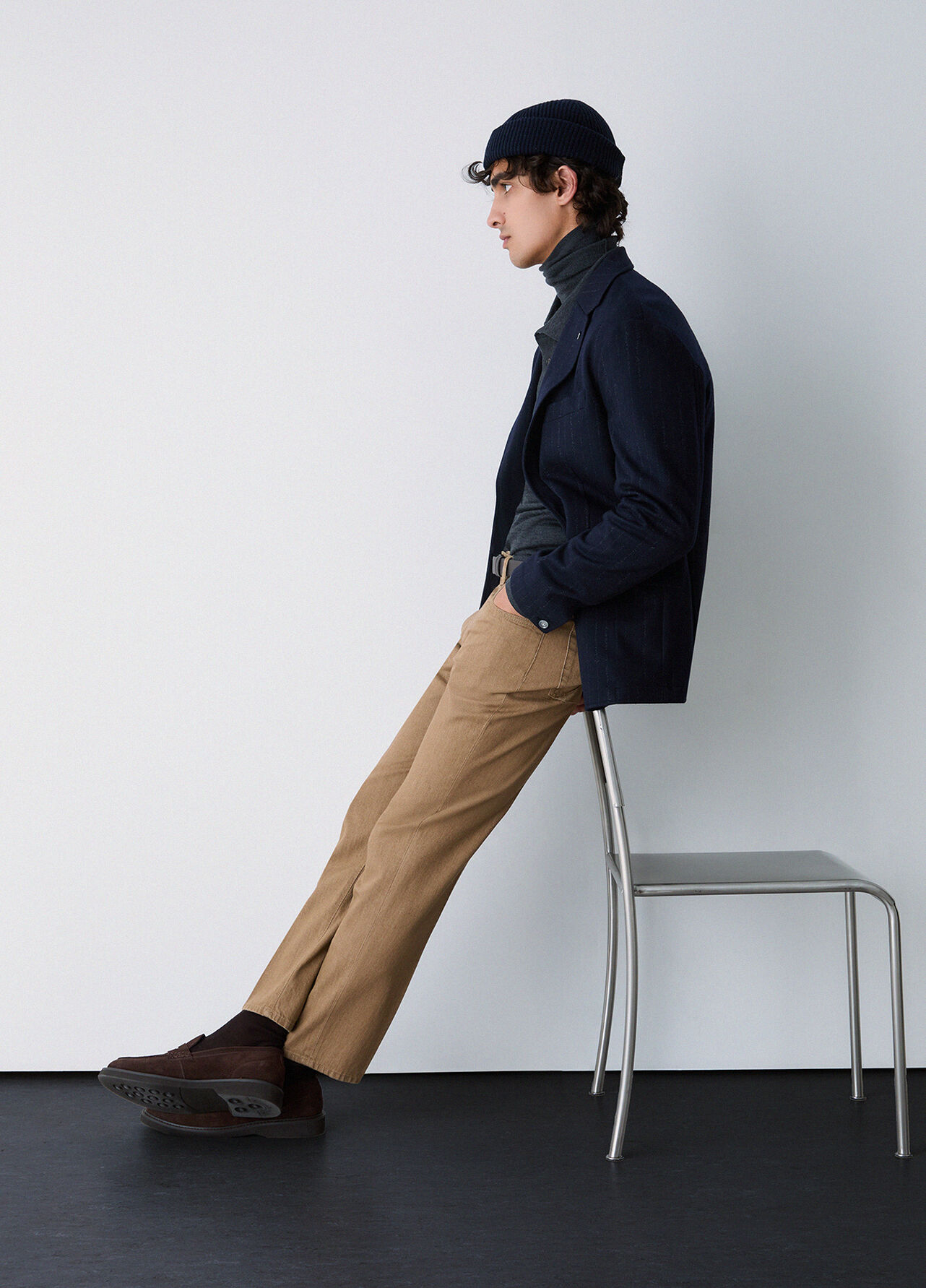 Pantaloni straight regular fit - BEIGE