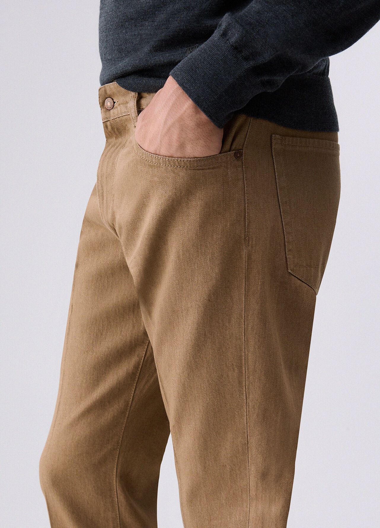 Pantaloni straight regular fit - BEIGE