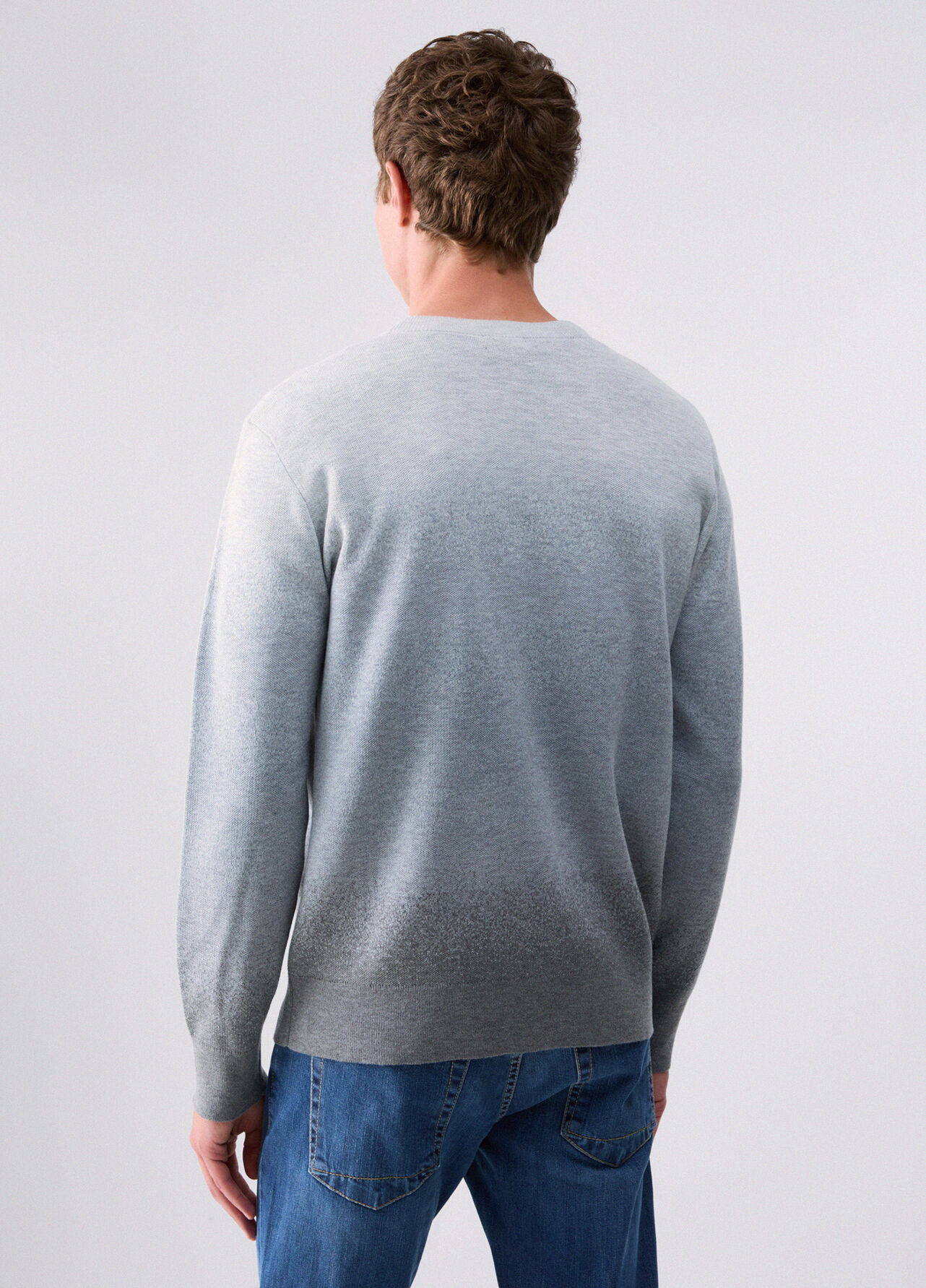 Maglia dégradé in misto lana - MELANGE GREY