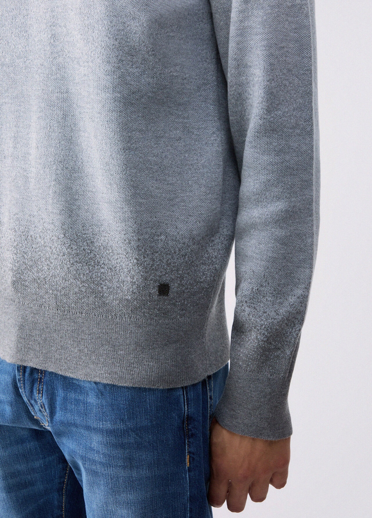 Maglia dégradé in misto lana - MELANGE GREY