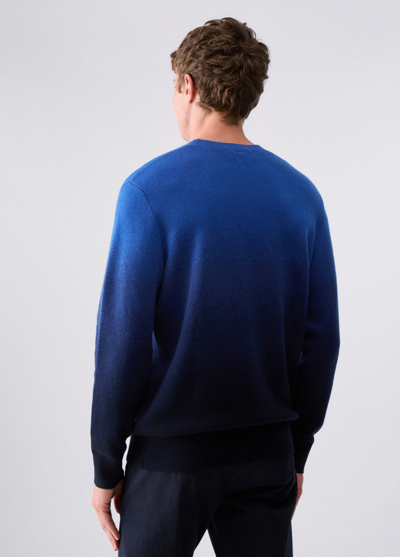 Maglia dégradé in misto lana - BLUE